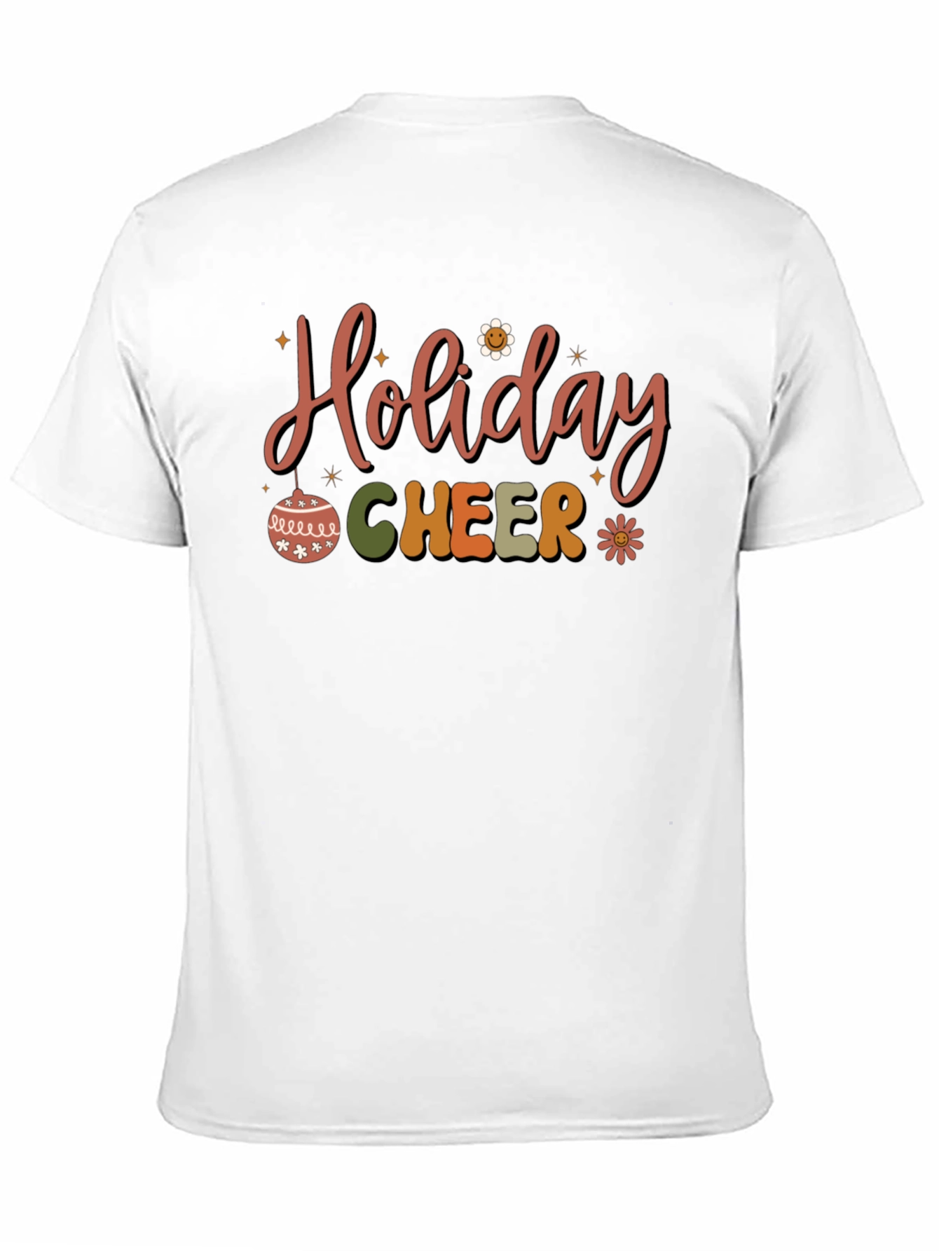 Black Holiday Cheer Graphic Tee - Festive Season Shirt view 11