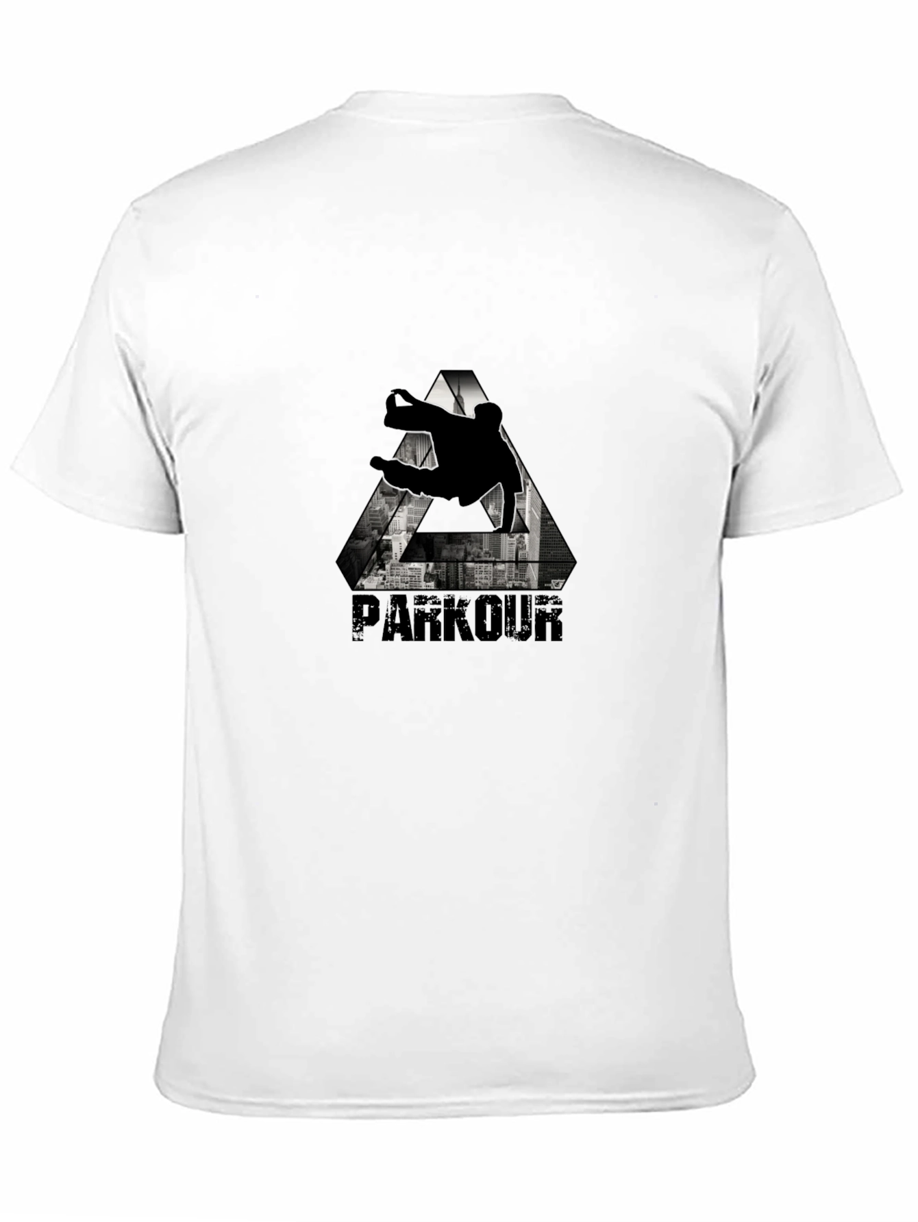 Black Parkour Triangle Graphic T-Shirt - Urban Style view 11