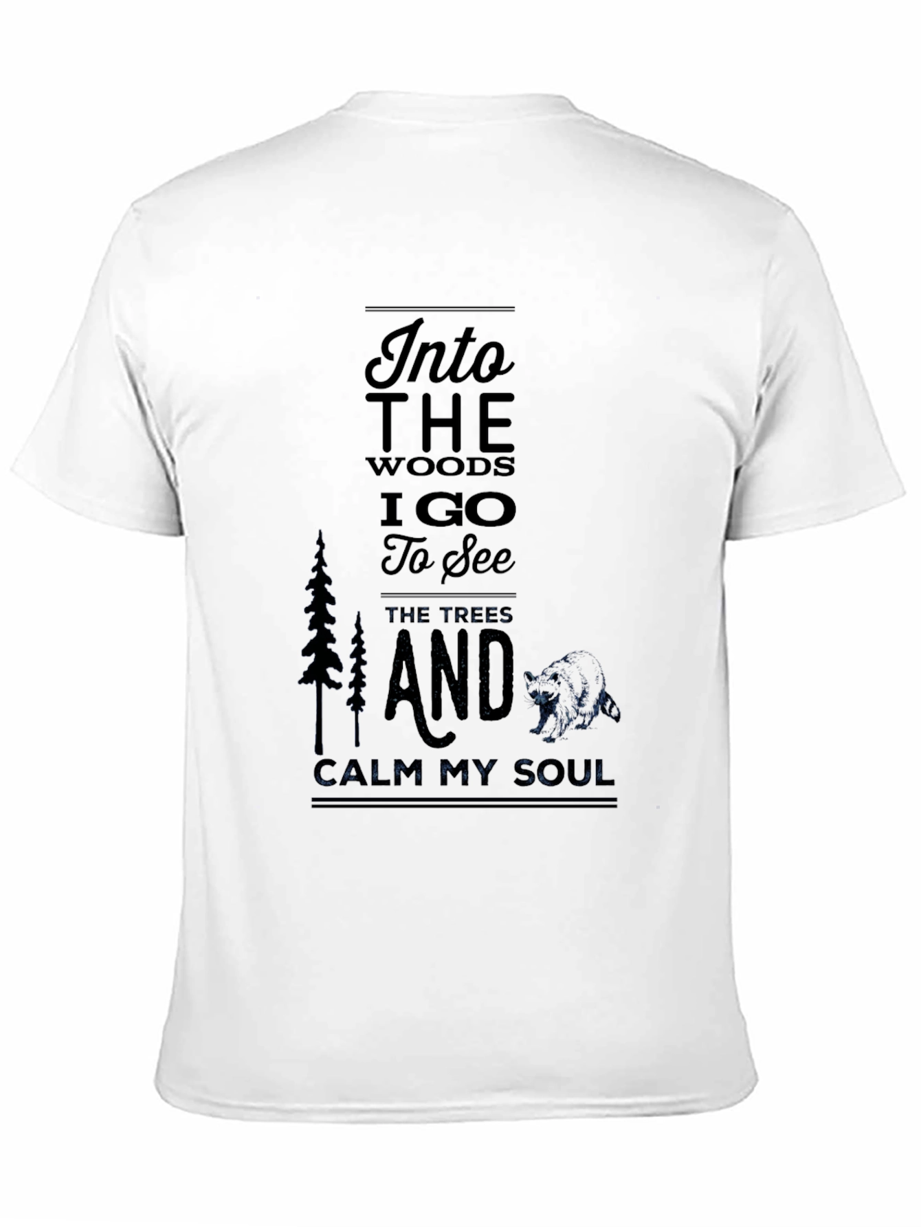 Black Into the Woods Graphic T-Shirt view 11