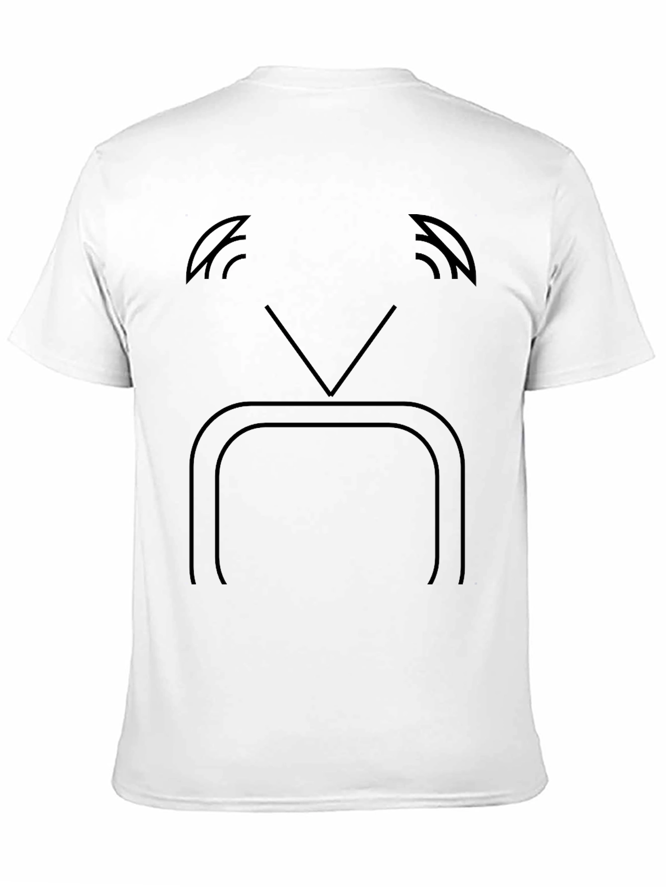 Black Retro TV Face Graphic Tee - Soft Black Cotton Blend Shirt view 11
