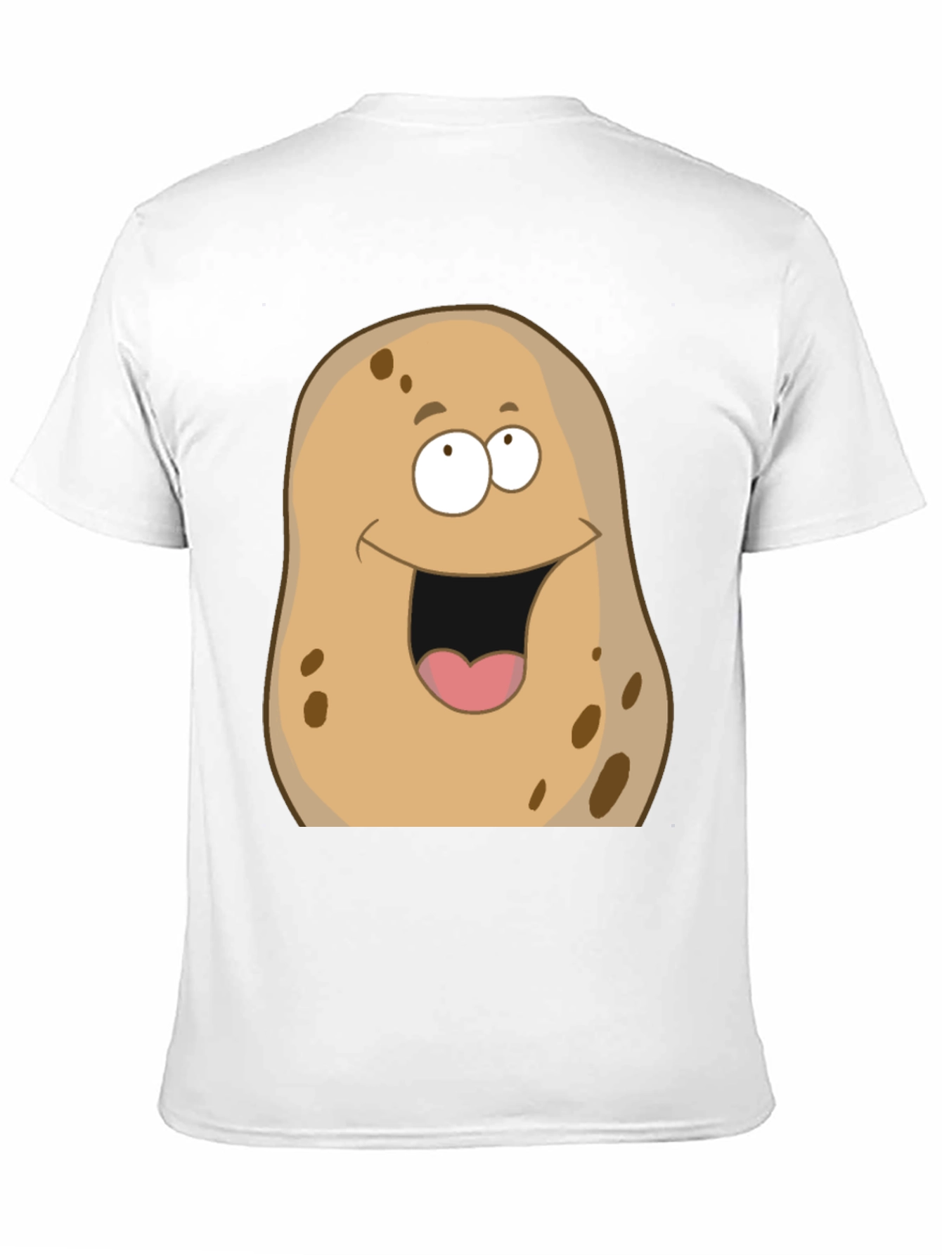Black Funny Potato Graphic T-Shirt - Unisex Black Tee view 11