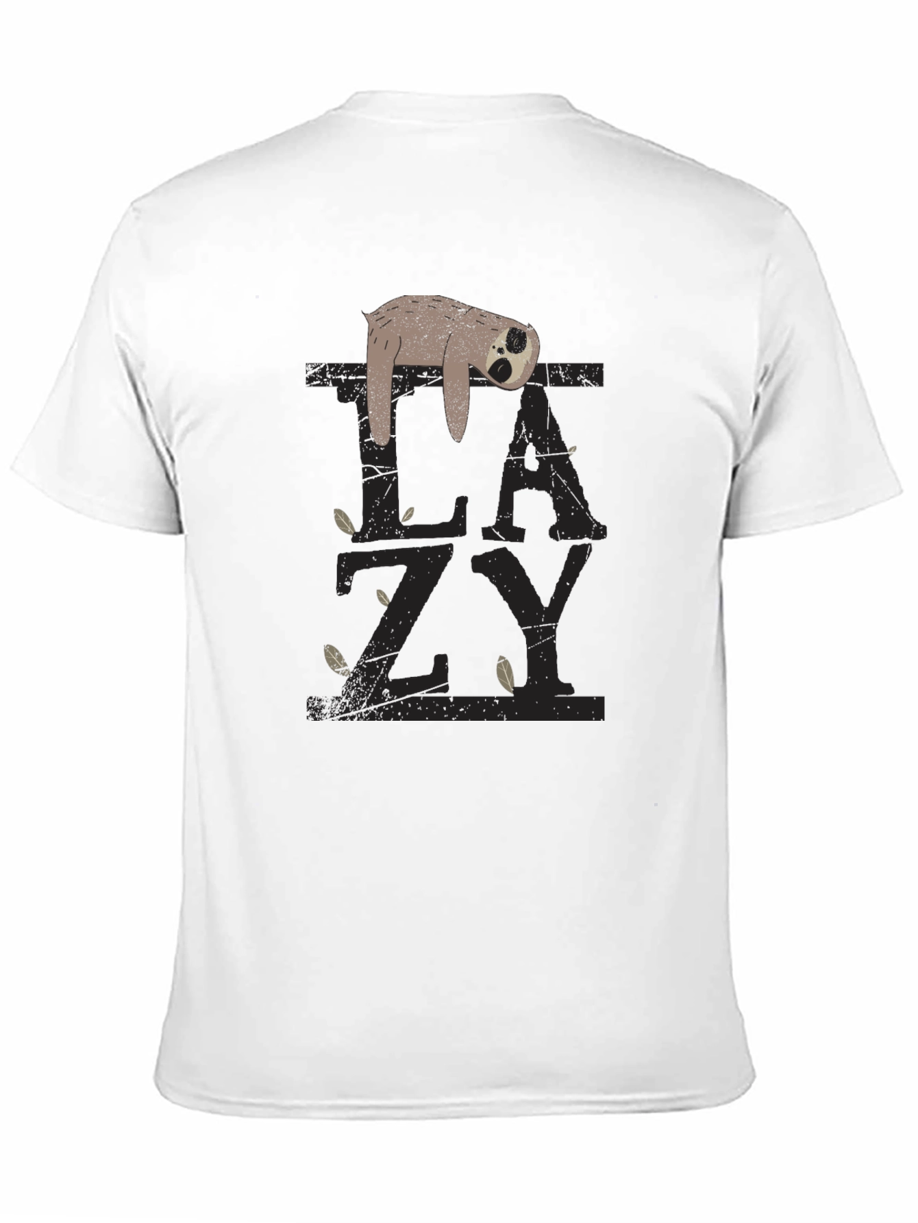 Black Lazy Sloth Graphic Tee - Relaxed Fit view 11
