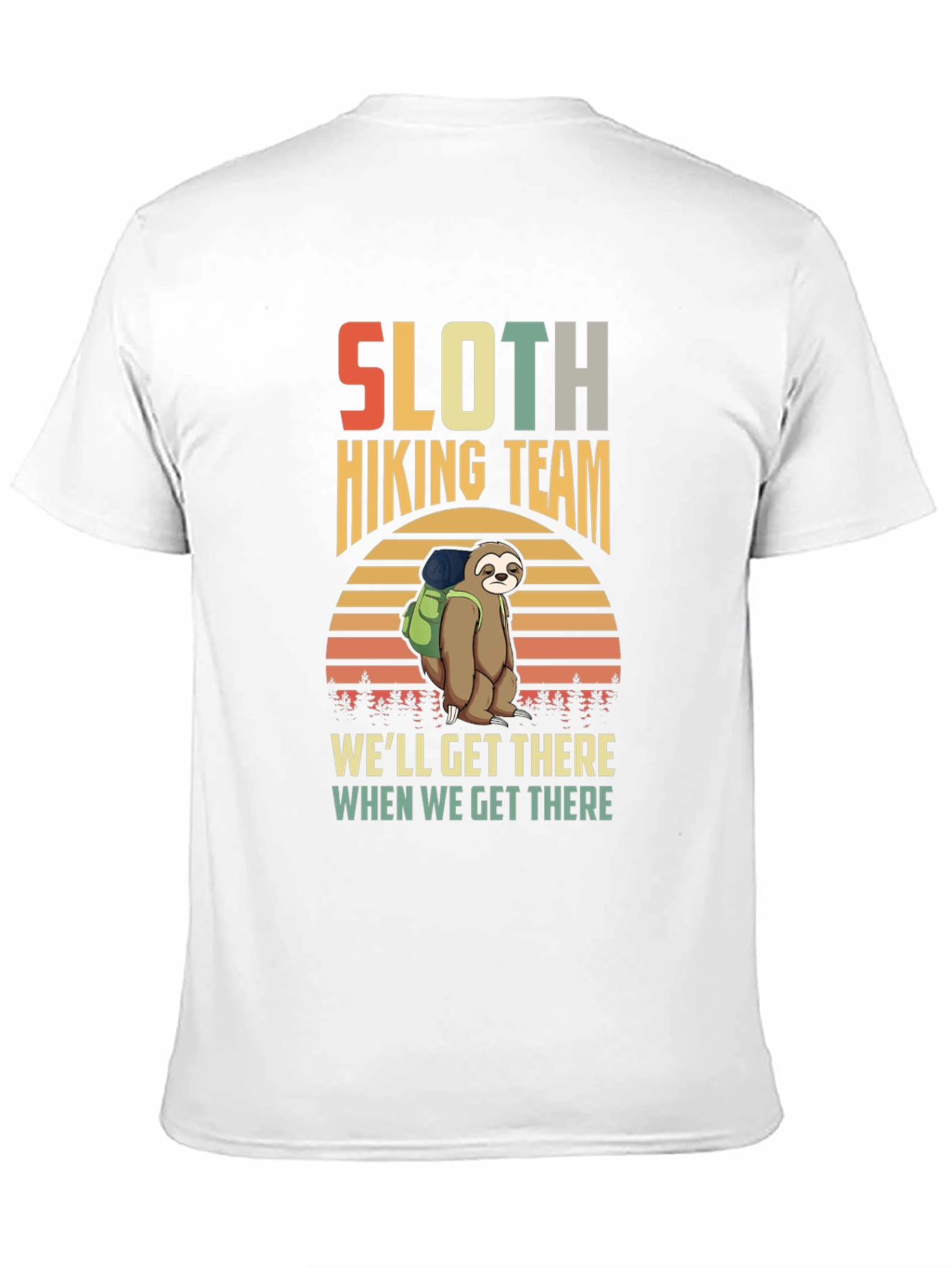 Black Sloth Hiking Team Graphic T-Shirt view 11