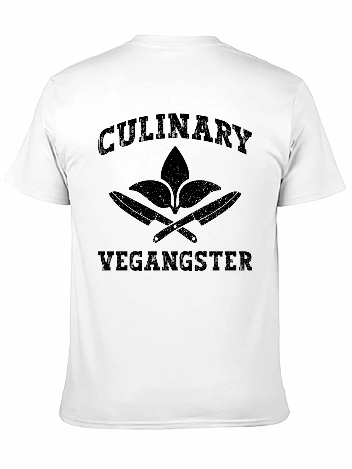 Black Culinary Vegangster T-Shirt - Vegan Chef Style view 11