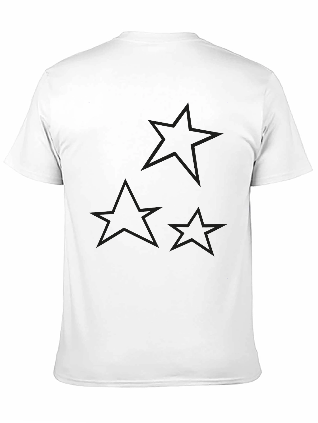 Black Men's Black Star Graphic T-Shirt view 11