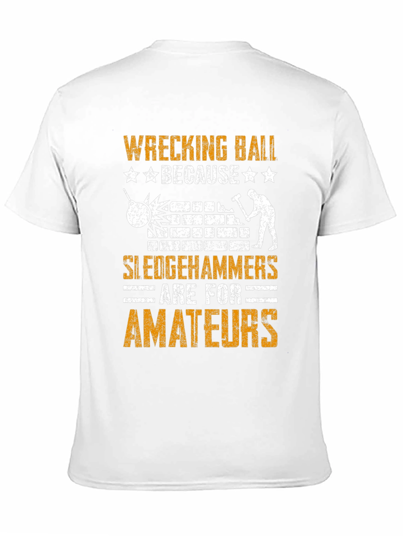 Black Wrecking Ball T-Shirt: Demolition Humor view 11