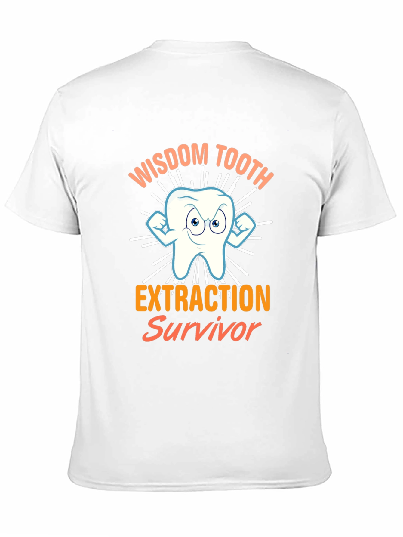 Black Wisdom Tooth Extraction Survivor T-Shirt Funny Dental Tee view 11