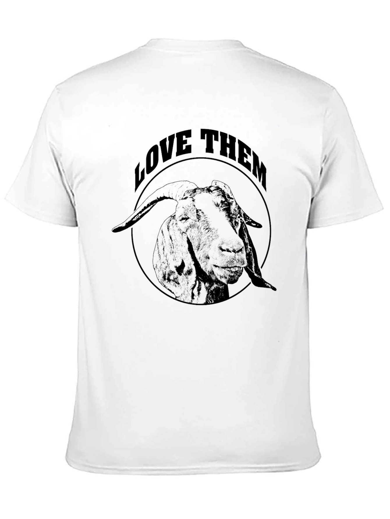 Black Love Them Goat Graphic Tee - Black Cotton T-Shirt view 11