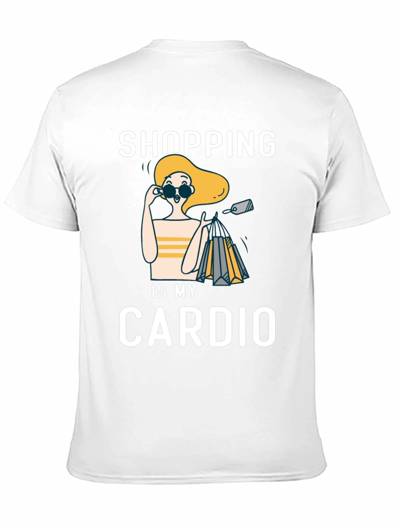 Black Shopping is My Cardio Graphic Tee view 11