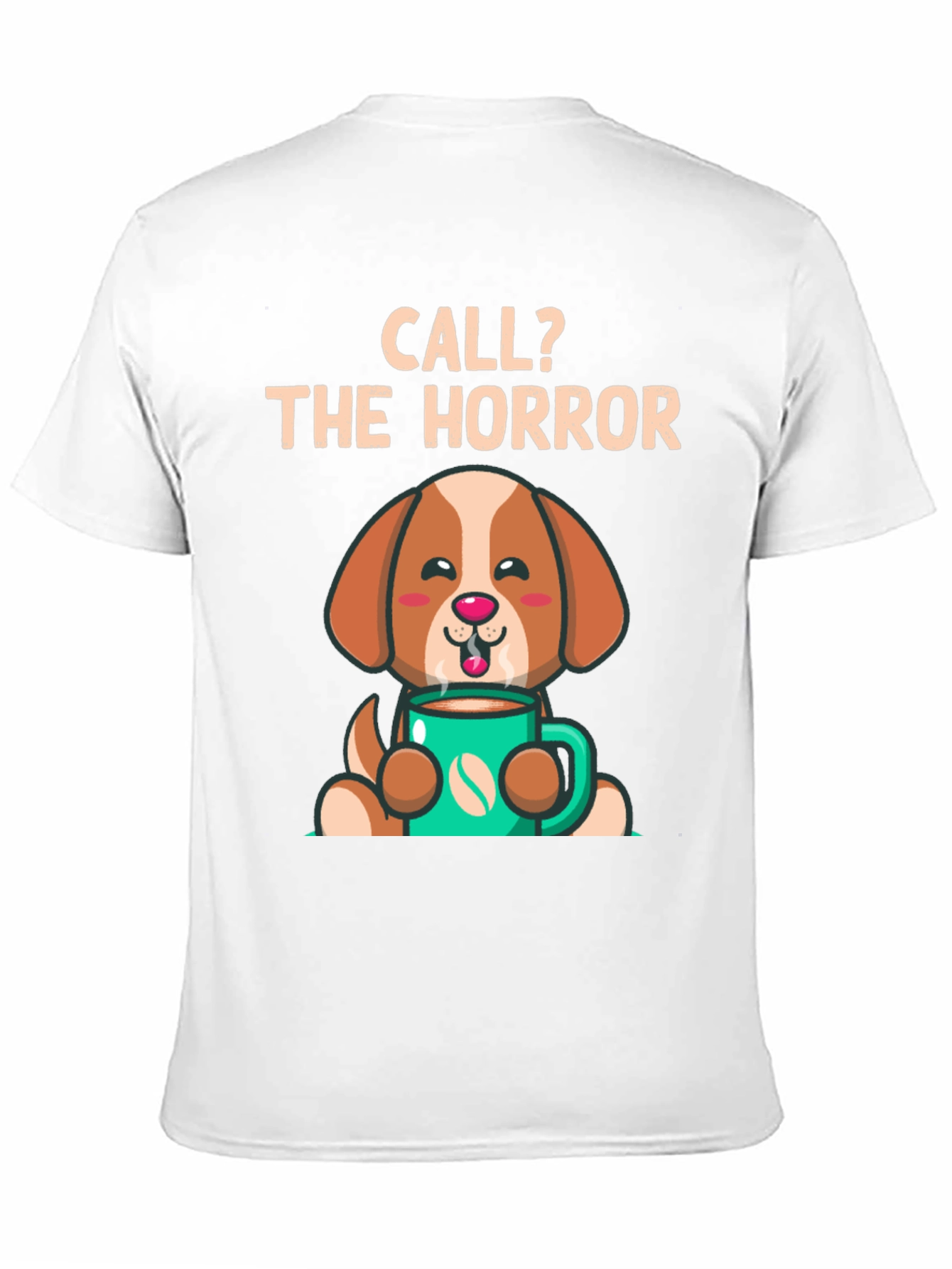 Black Call the Horror Coffee Dog T-Shirt view 11