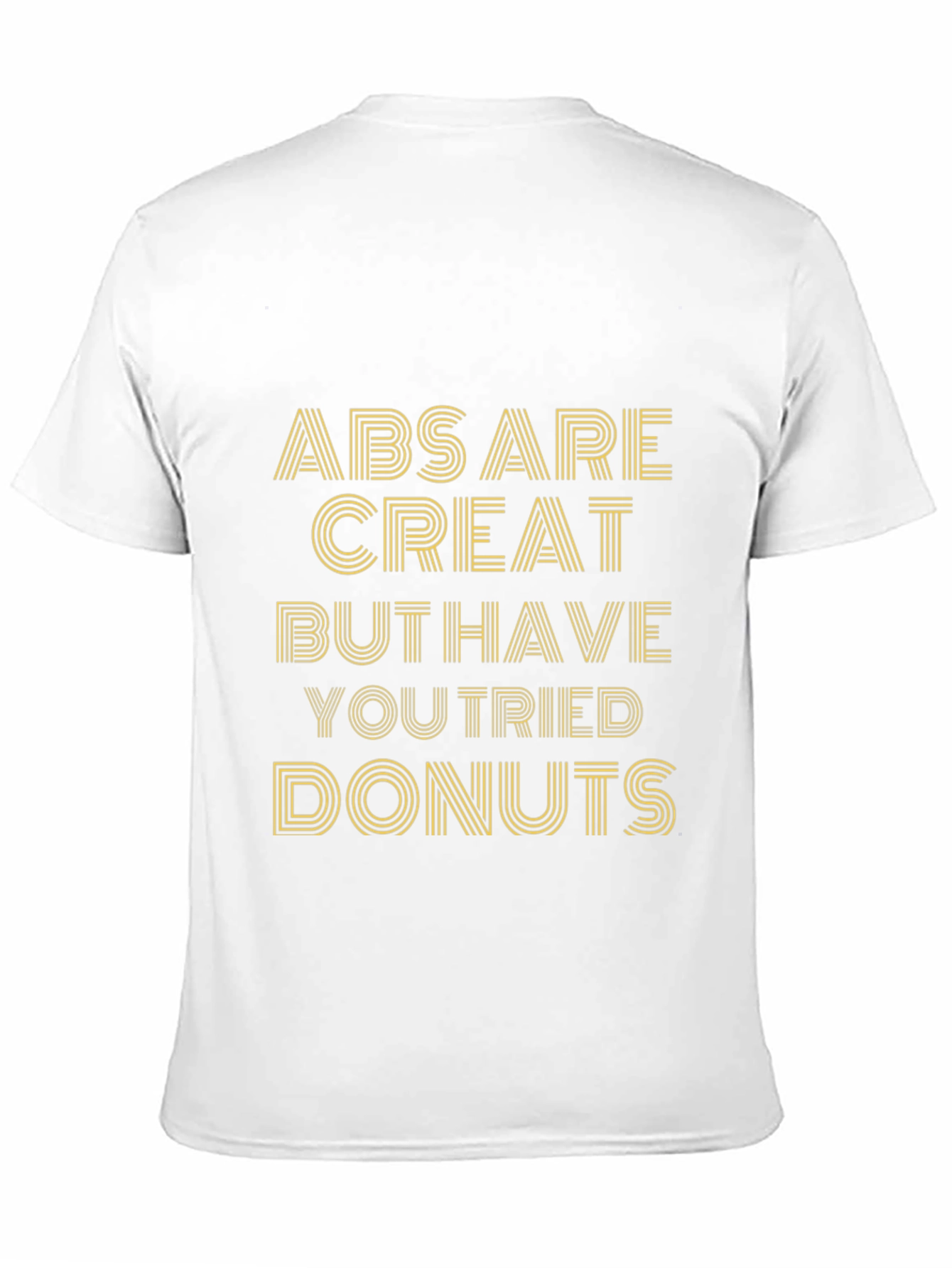 Abs Are Great Donuts Funny Men's Black T-Shirt - 11