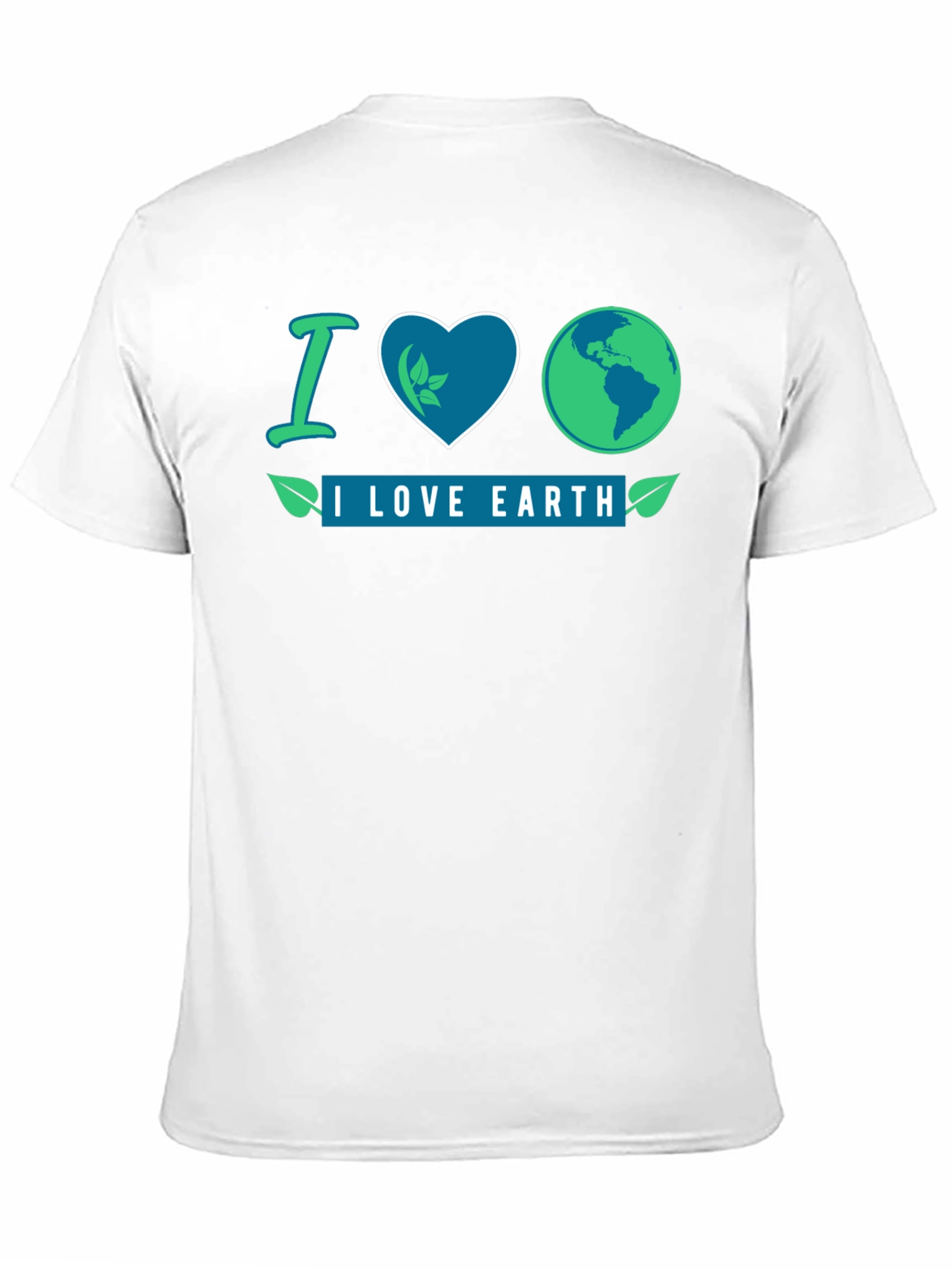 Black I Love Earth Black Graphic T-Shirt view 11