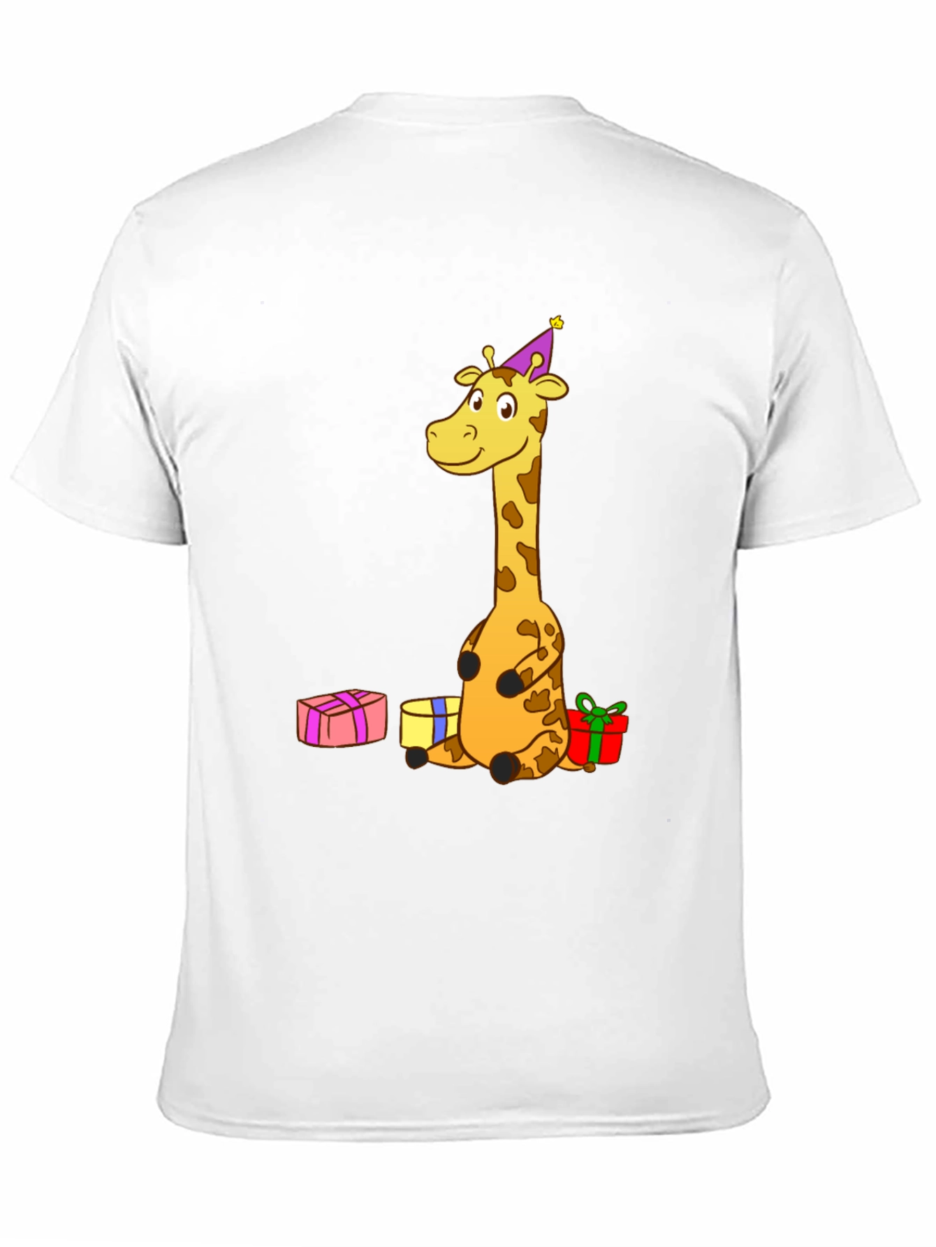 Black Giraffe Birthday T-Shirt - Fun Cartoon Tee view 11
