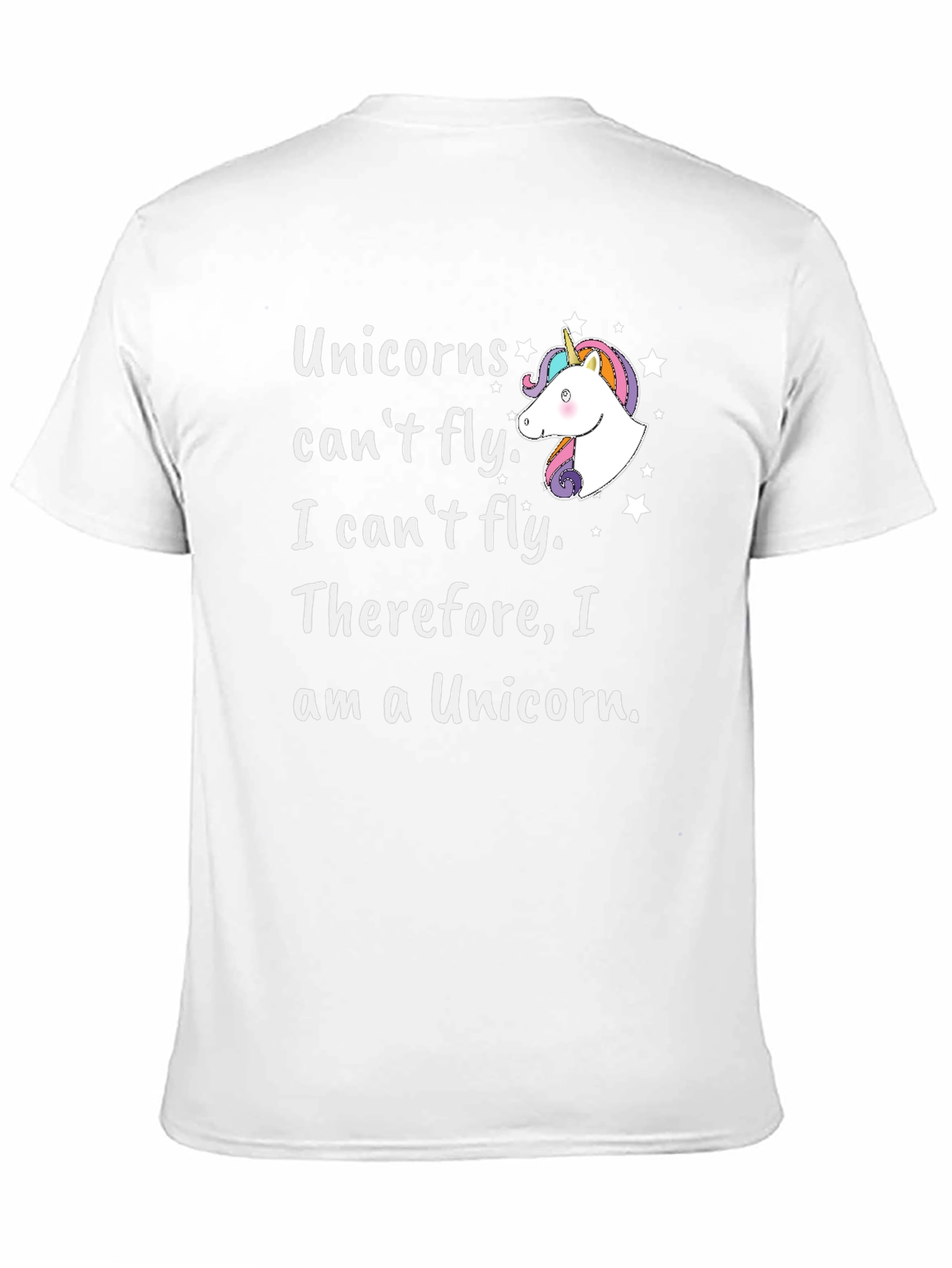 Black Unicorns Can't Fly Graphic T-Shirt view 11