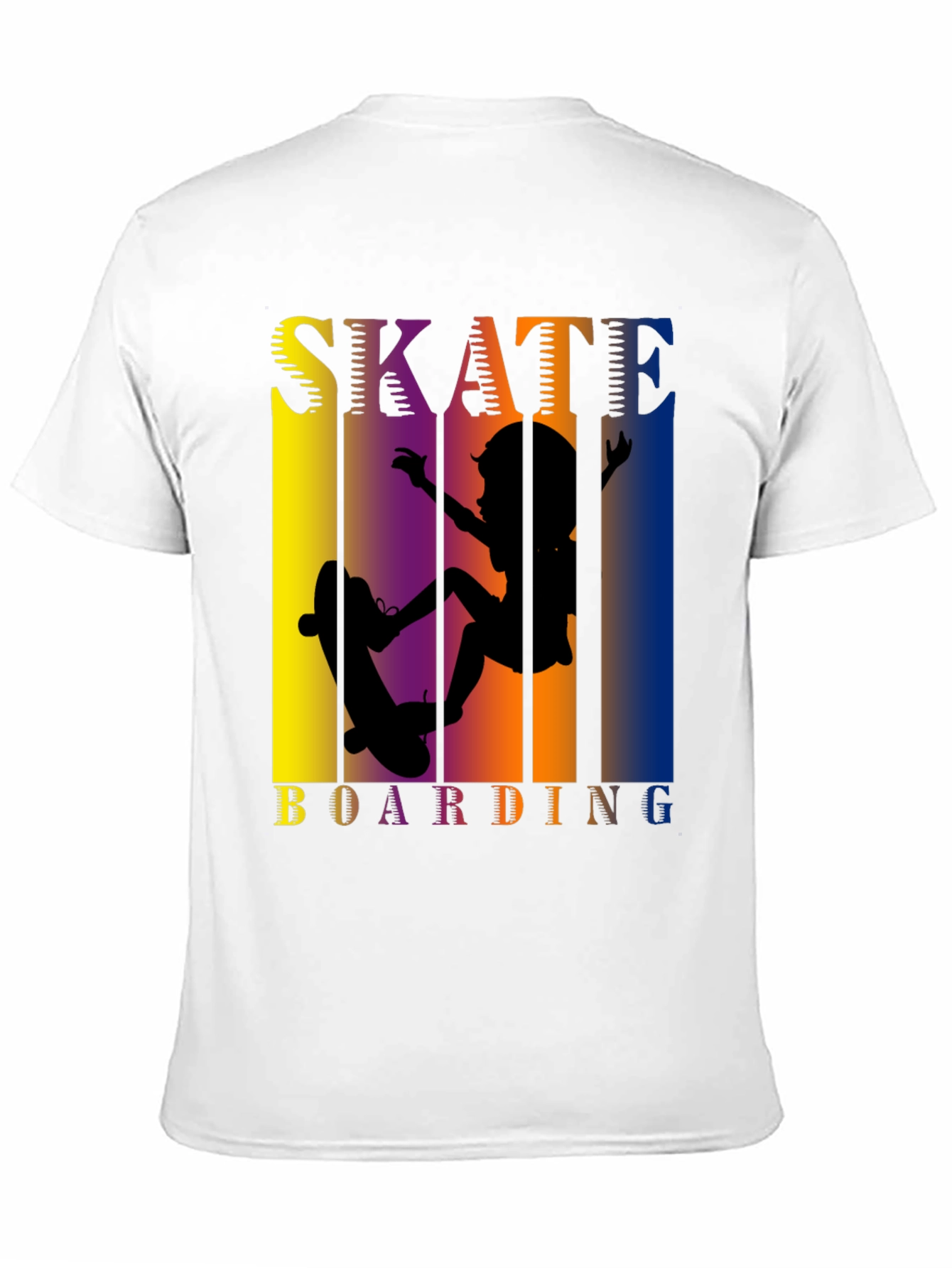 Black Skateboarding Graphic Tee - Cool Skater Design view 11
