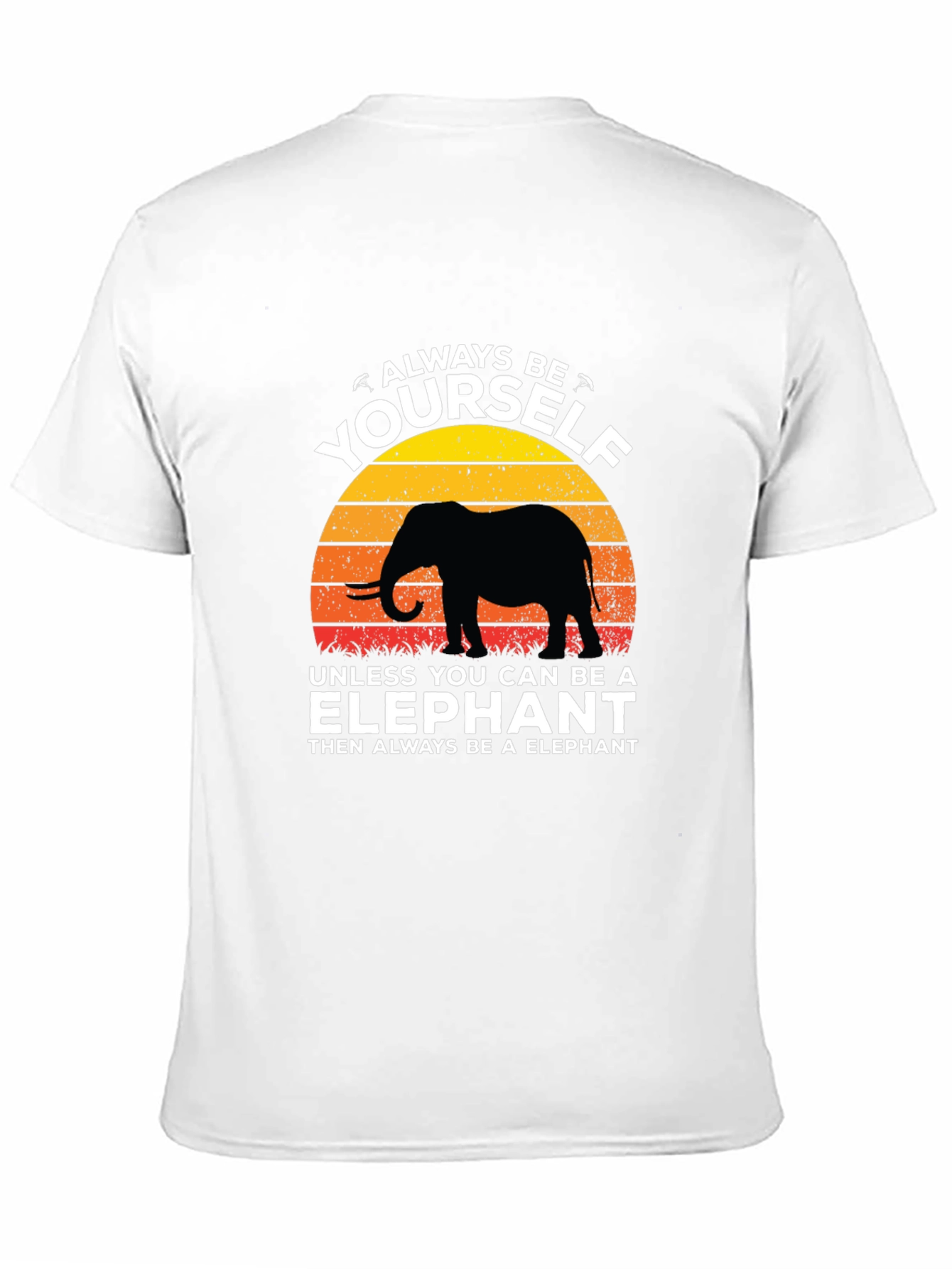 Black Always Be Yourself Elephant Graphic T-Shirt view 11