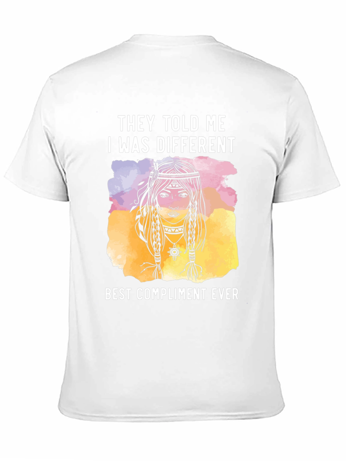 Black Unique Boho Style Graphic Tee - They Told Me I Was Different view 11