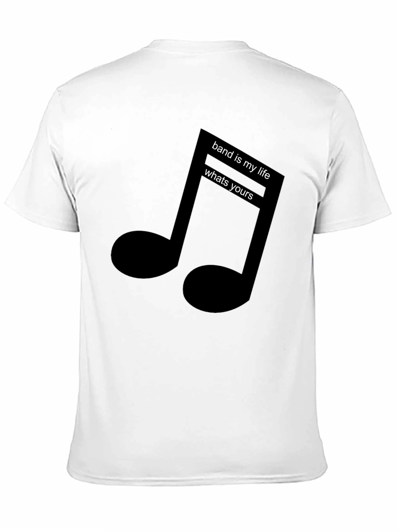 Black Music Note T-Shirt - Band is My Life view 11