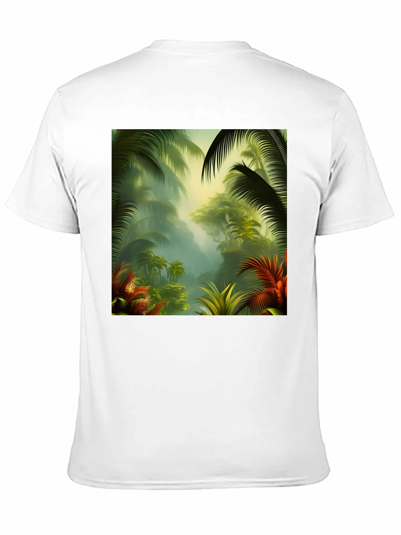 Black Tropical Jungle T-Shirt view 11