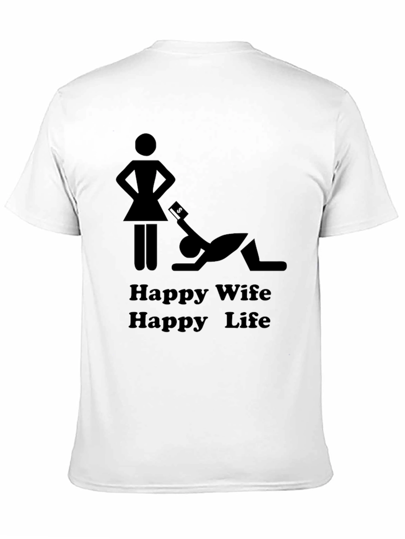 Black Happy Wife Happy Life Graphic Tee view 11