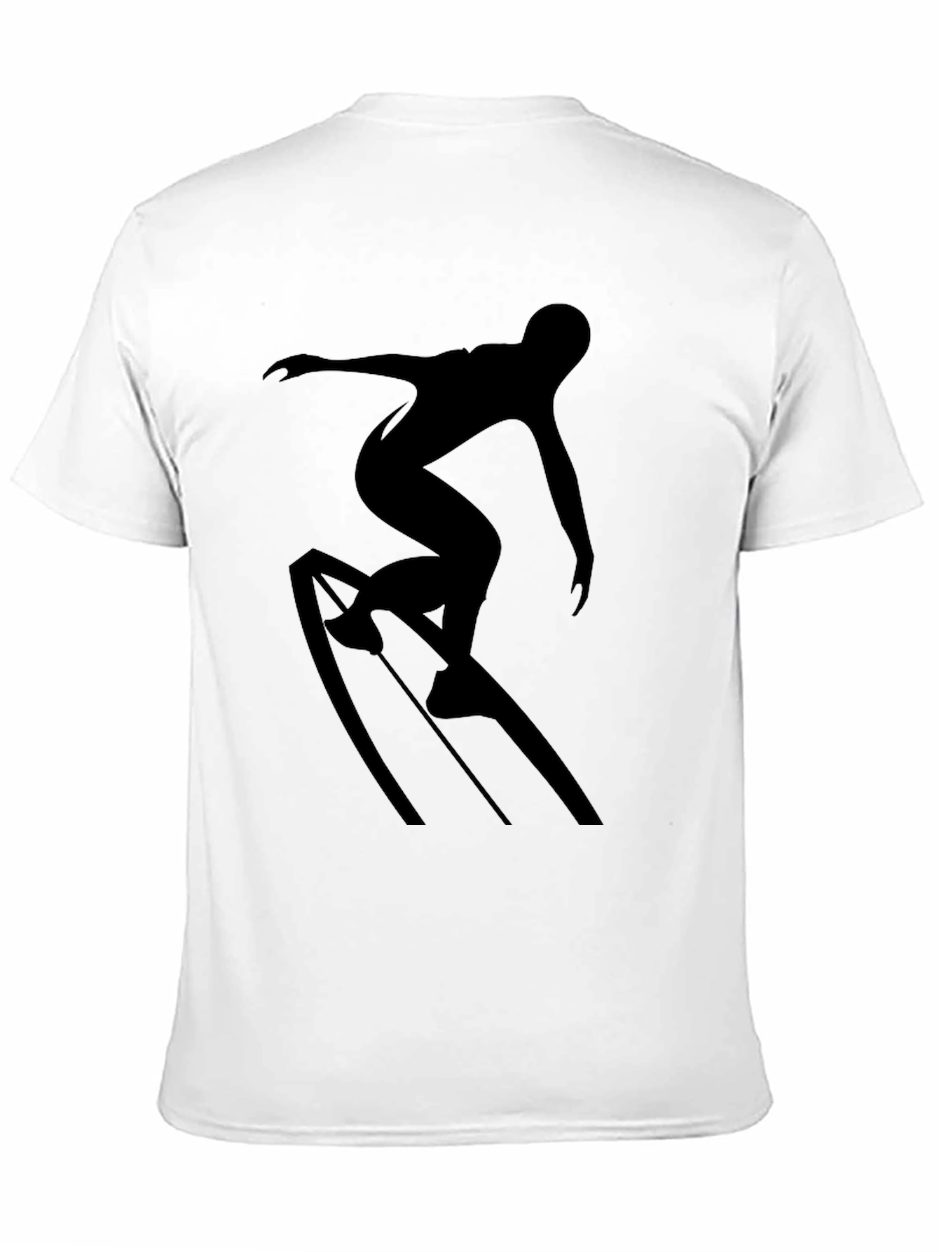 Black Surfer Silhouette Graphic Tee - Black T-Shirt view 11