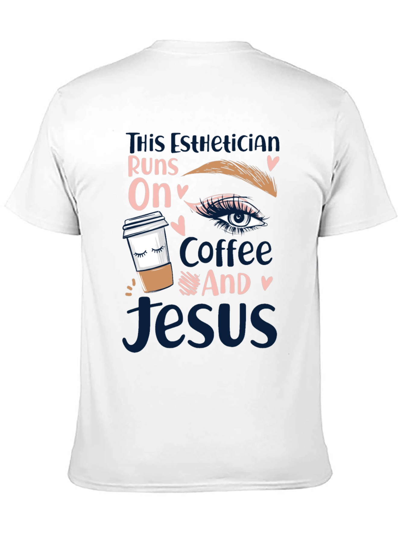Black Esthetician Coffee and Jesus T-Shirt view 11