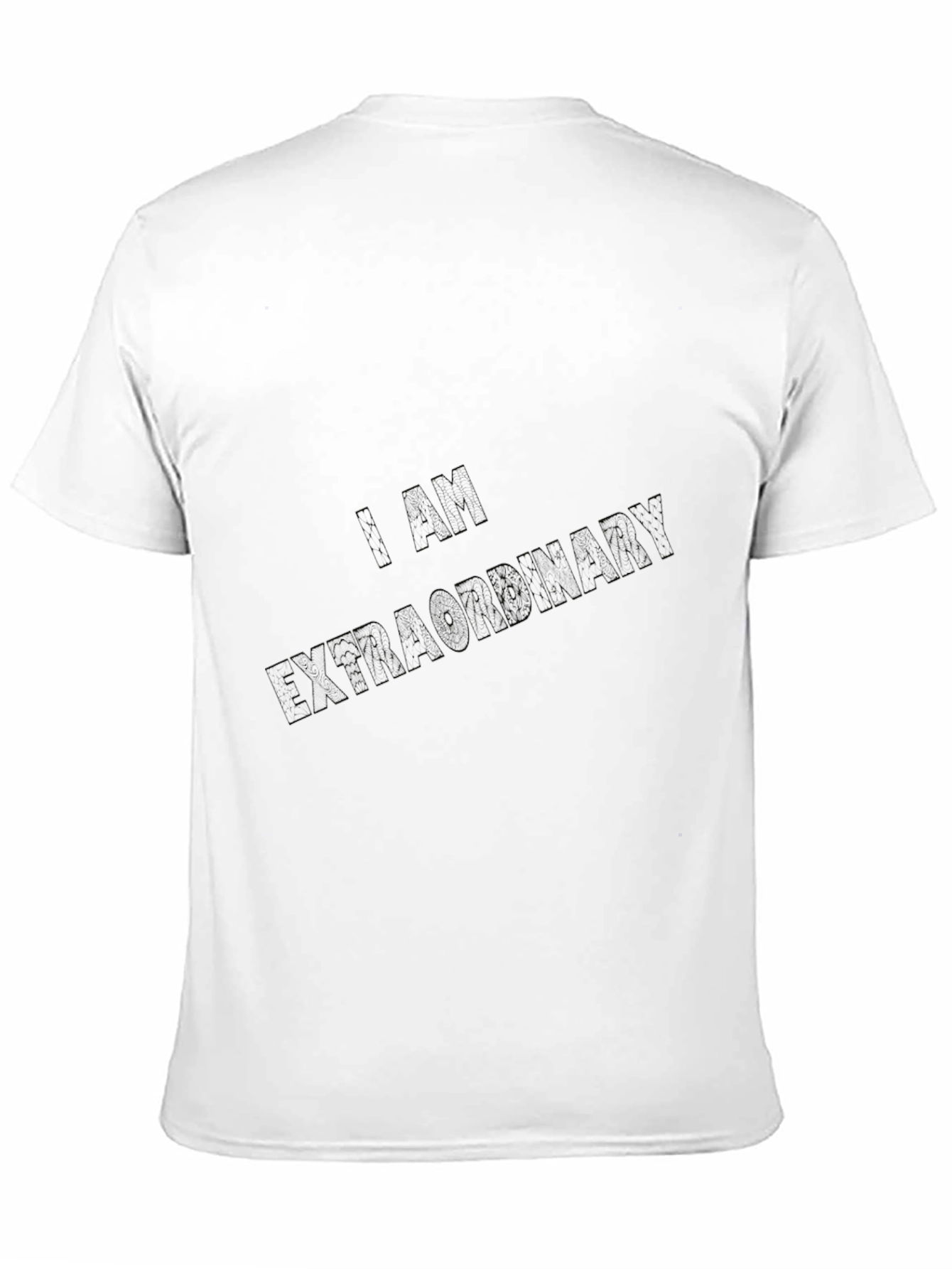 Black Men's Black "I AM EXTRAORDINARY" T-Shirt view 11