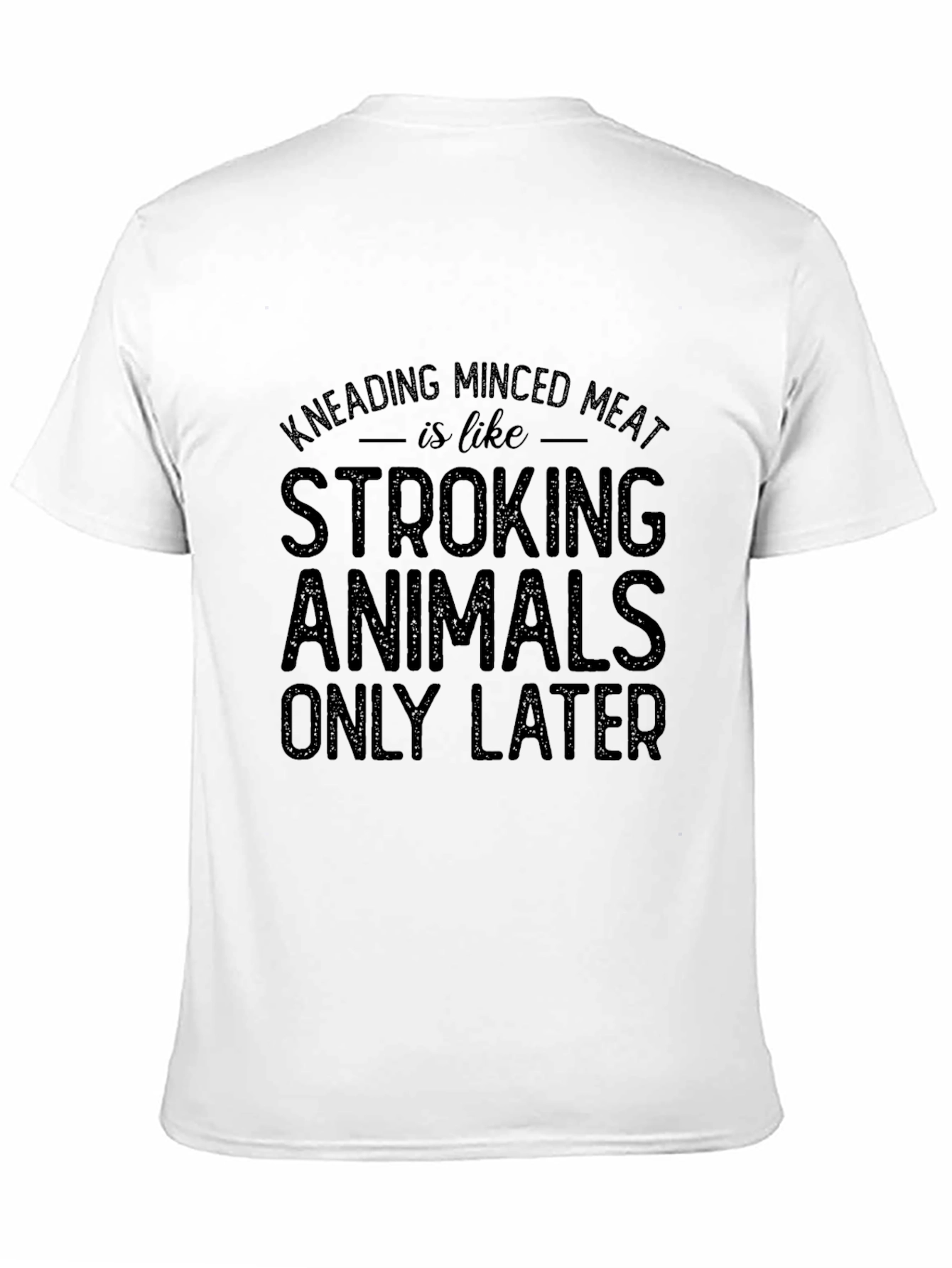 Black Kneading Minced Meat Graphic Tee - Funny Culinary T-Shirt view 11