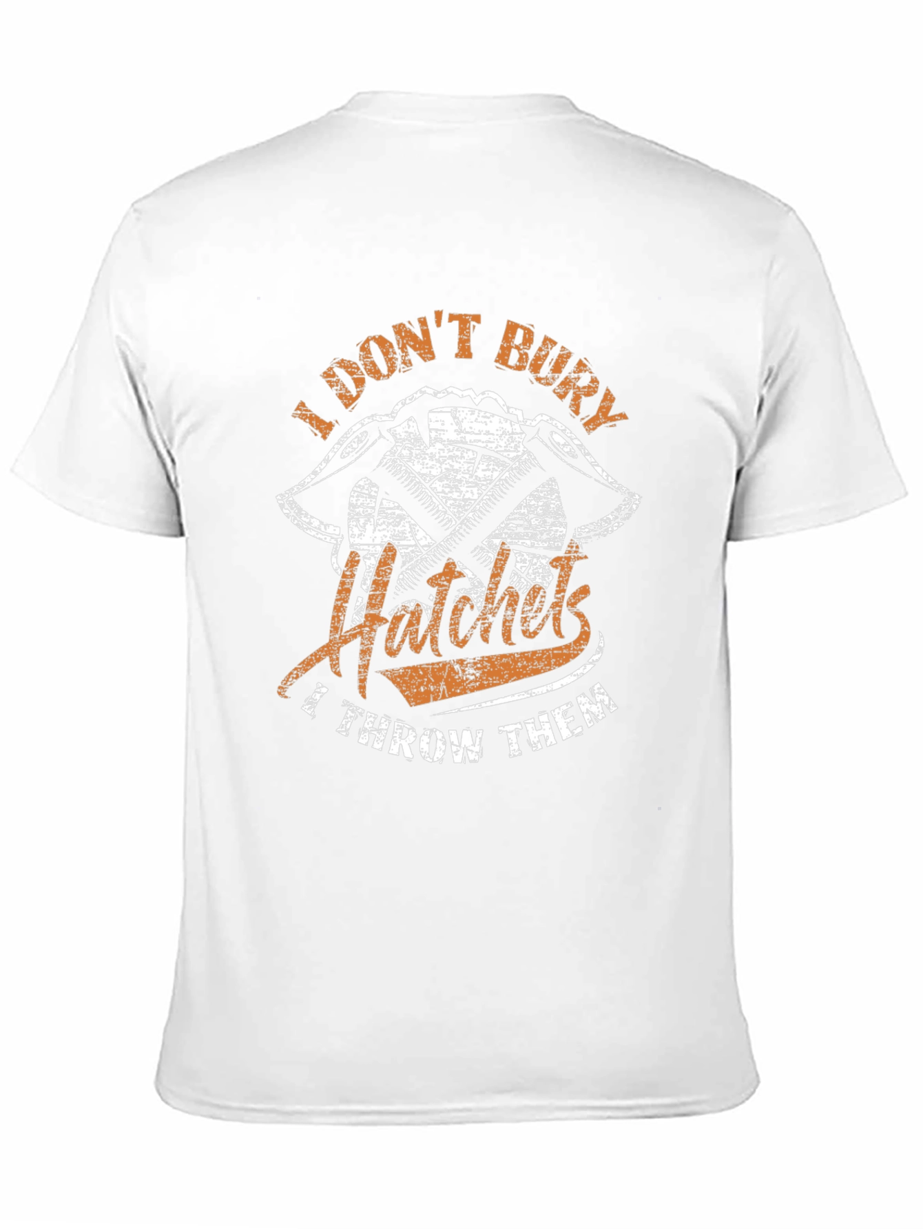 Black I Don't Bury Hatchets Men's Graphic T-Shirt view 11