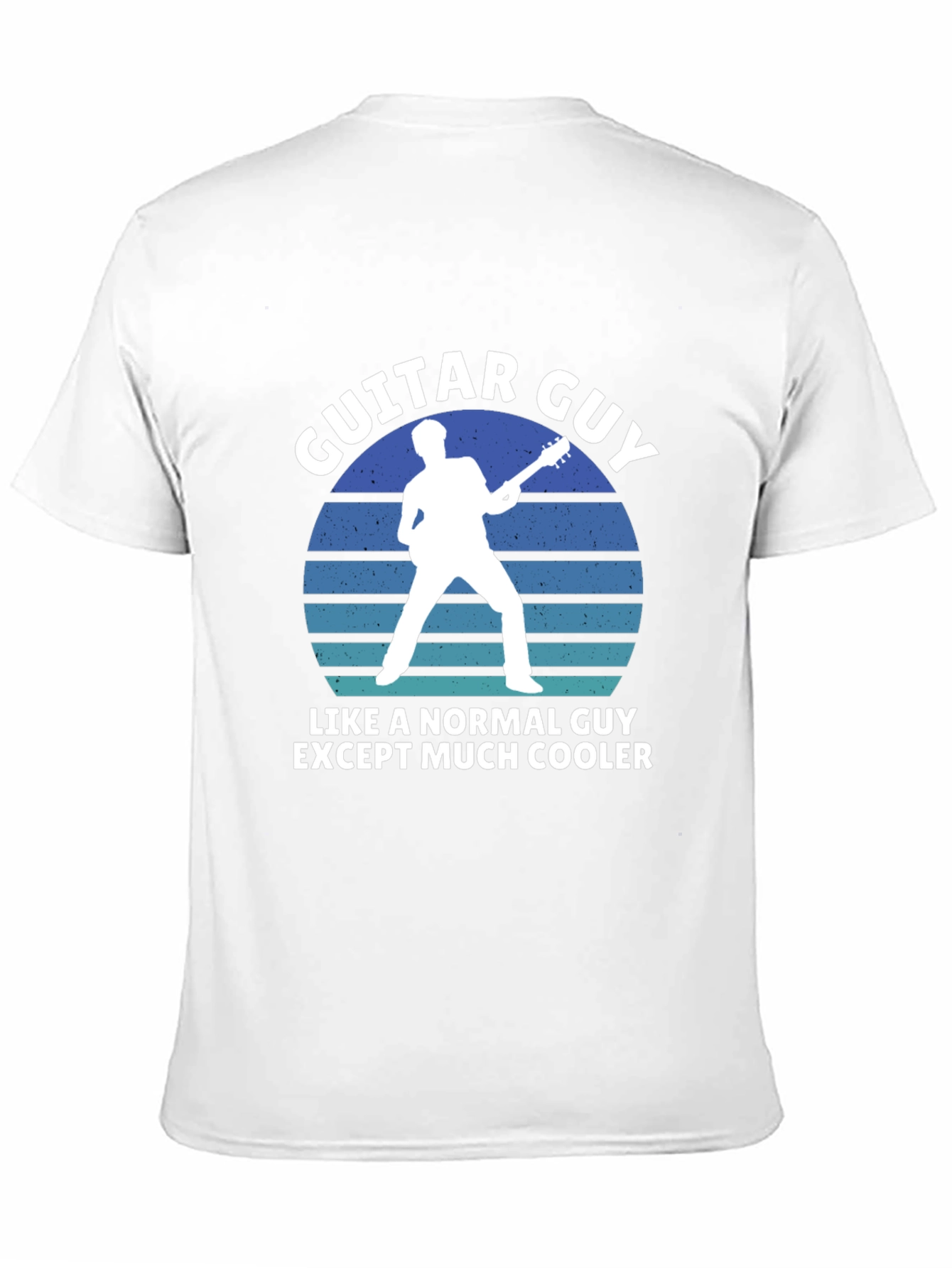 Black Guitar Guy T-Shirt - Cool Musician Tee view 11