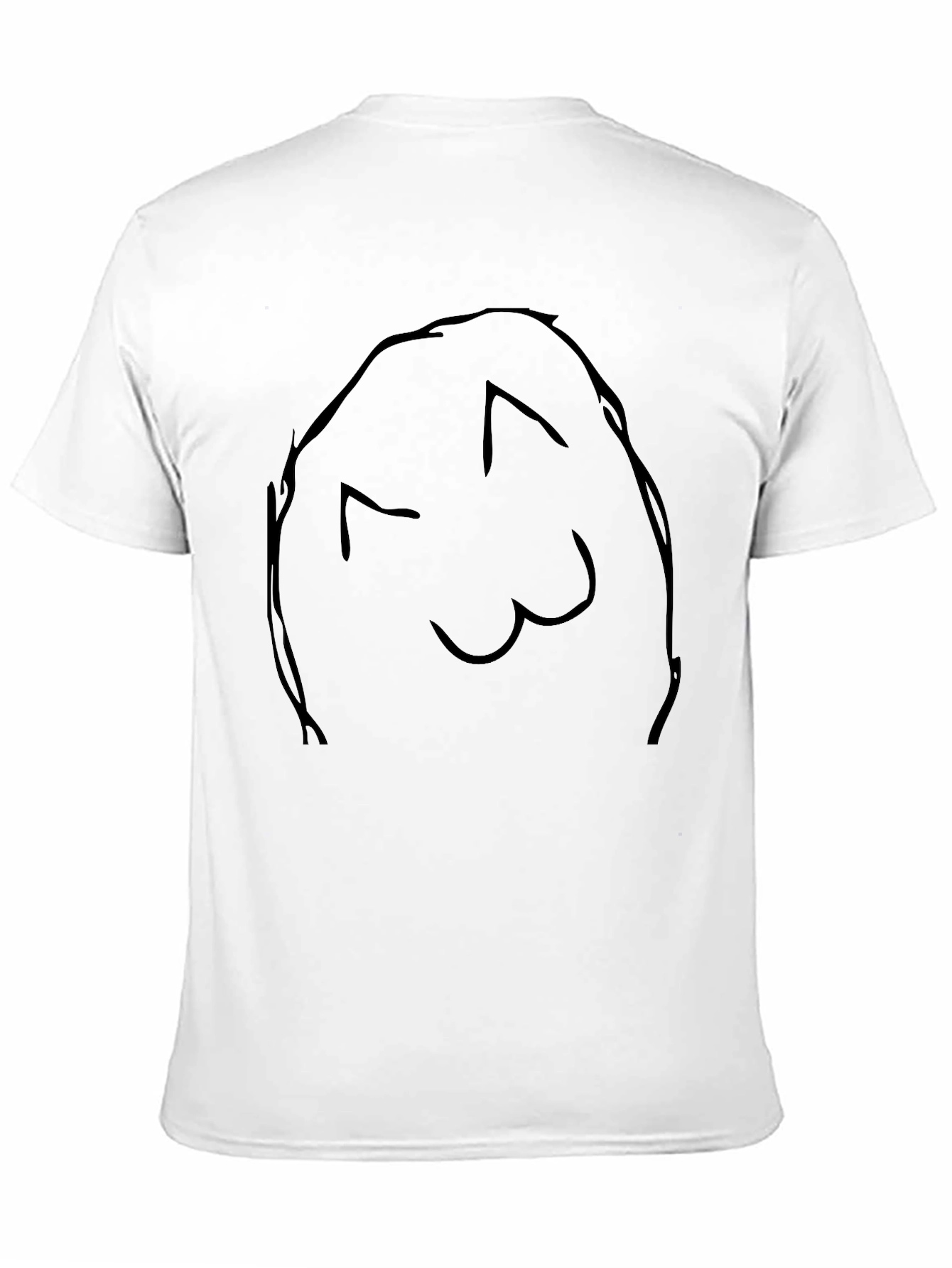 Black Cartoon Face Black T-Shirt view 11