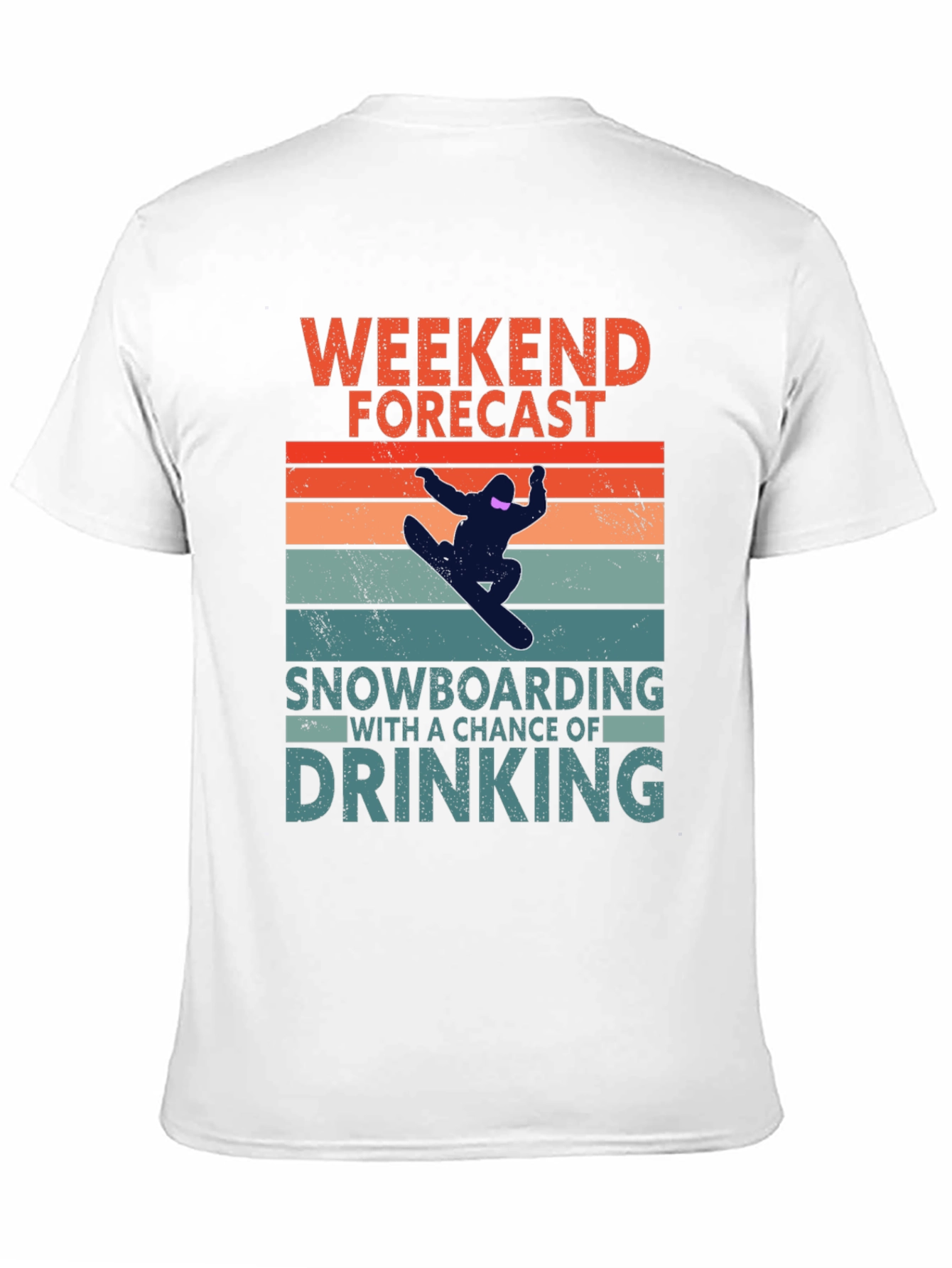 Black Weekend Forecast Snowboarding T-Shirt view 11