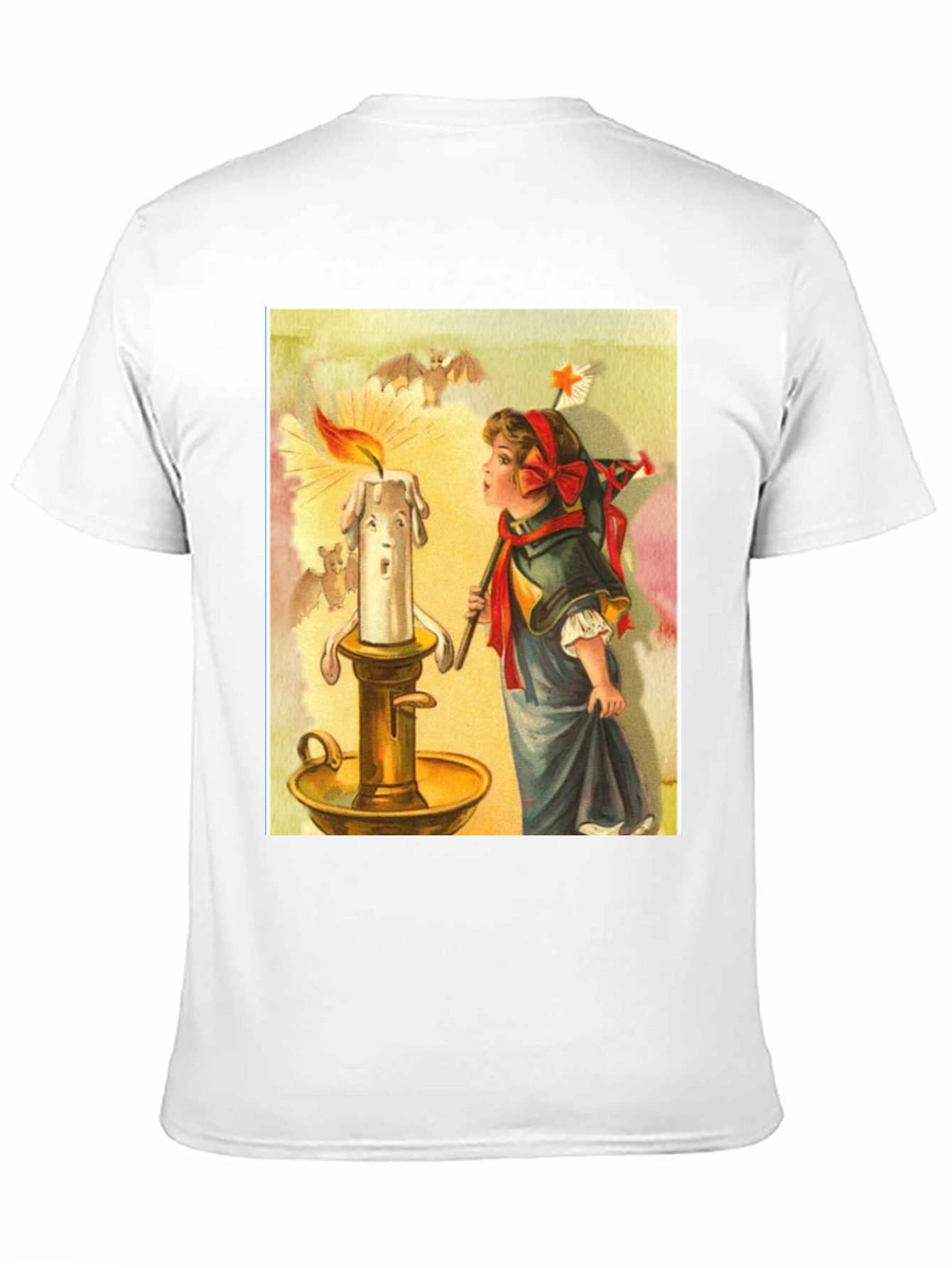 Black Vintage Candle & Girl Graphic Tee view 11