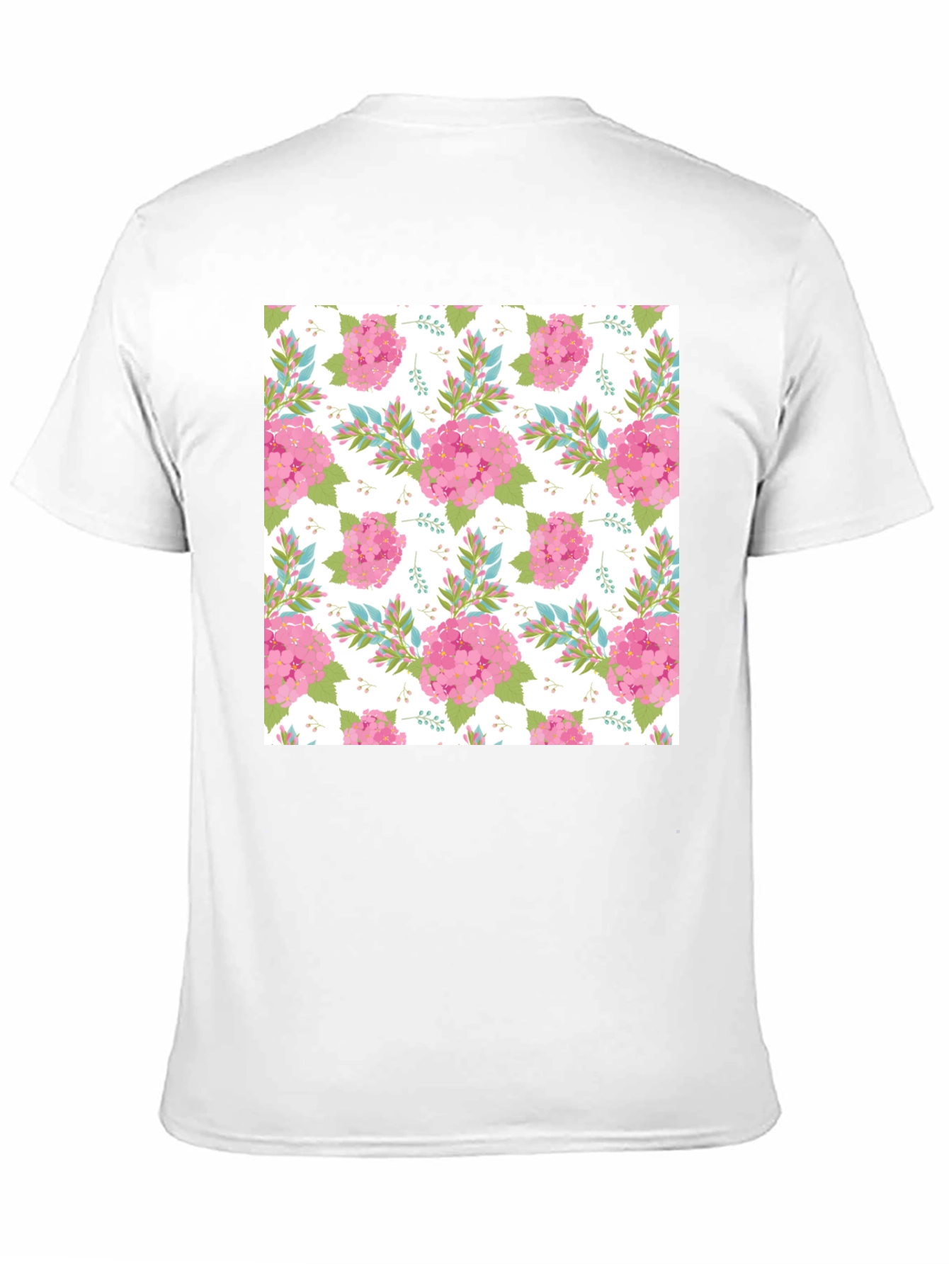 Black Floral Pattern Black T-Shirt view 11