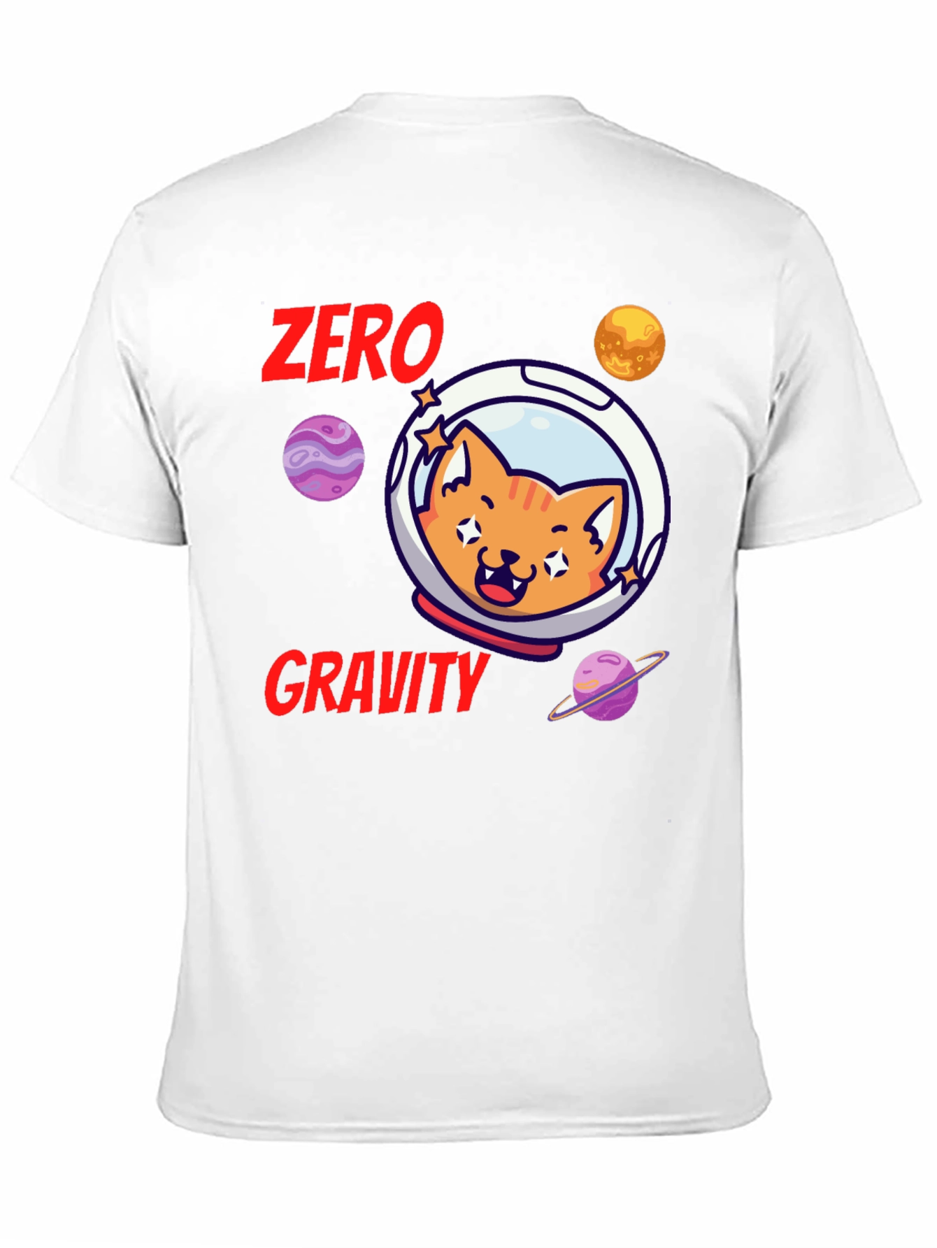 Black Zero Gravity Cat T-Shirt view 11
