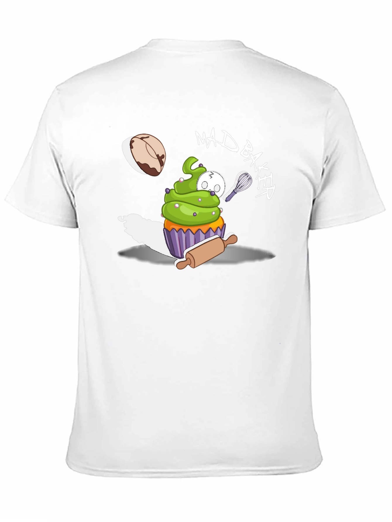 Black Mad Baker Cartoon Graphic T-Shirt view 11