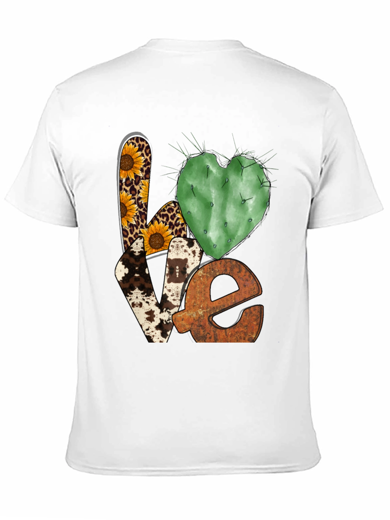 Black LOVE Western Graphic Tee - Cactus Heart view 11