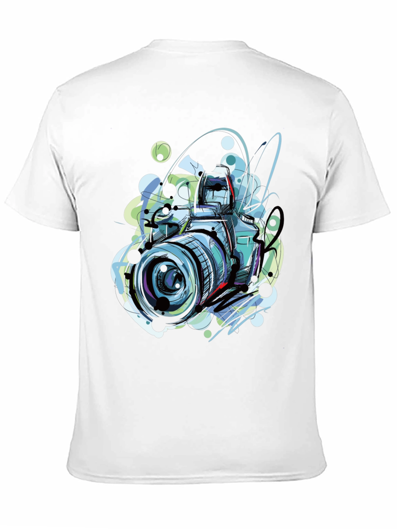 Black Camera Sketch Graphic Tee - Photographer T-Shirt view 11