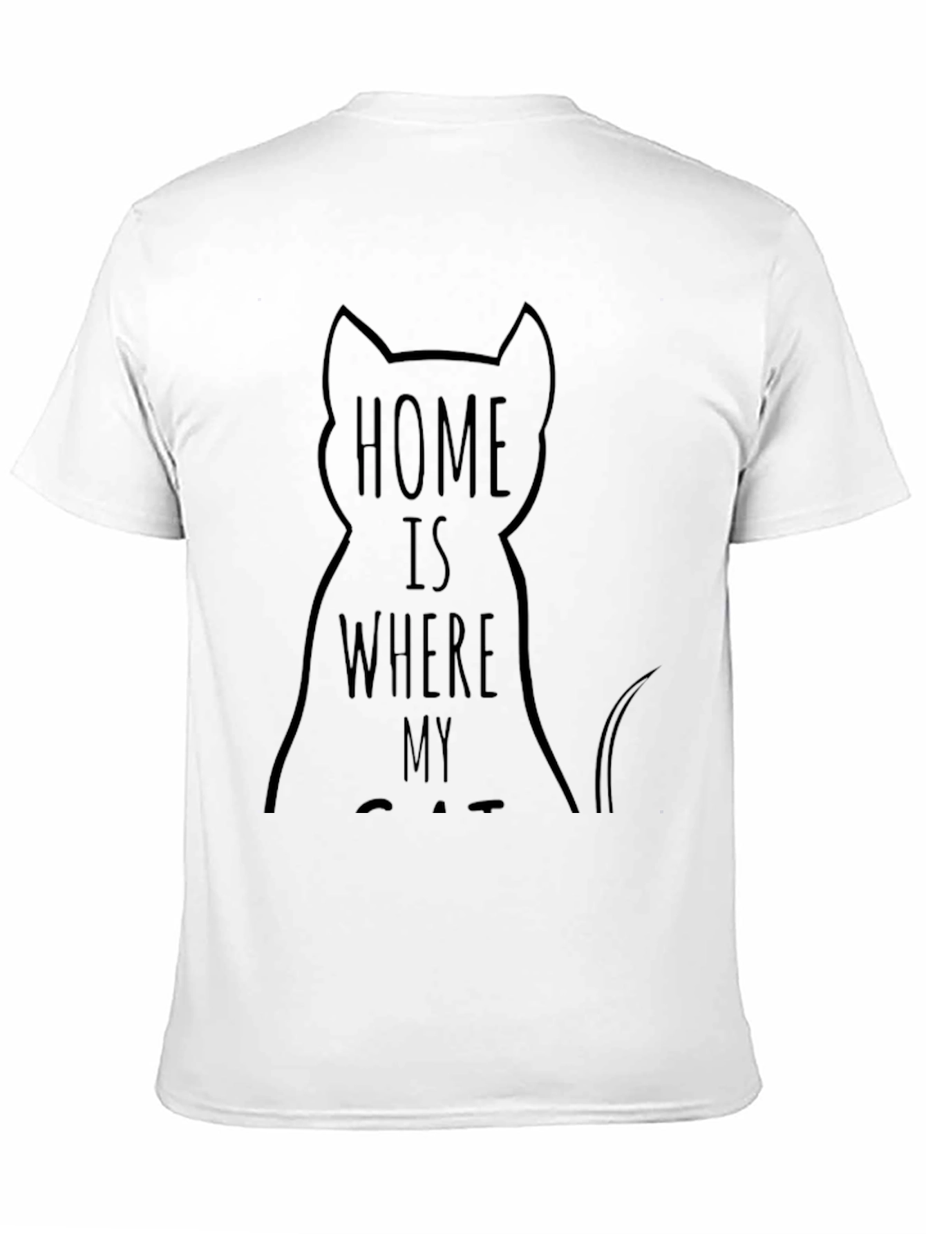 Black Home is Where My Cat Is T-Shirt view 11