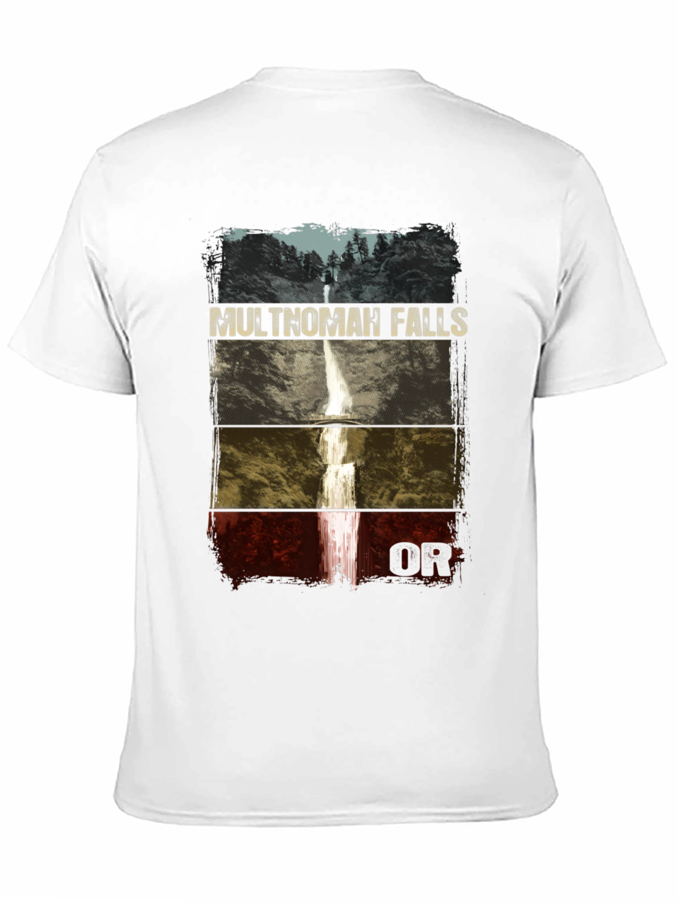 Black Multnomah Falls Graphic T-Shirt view 11