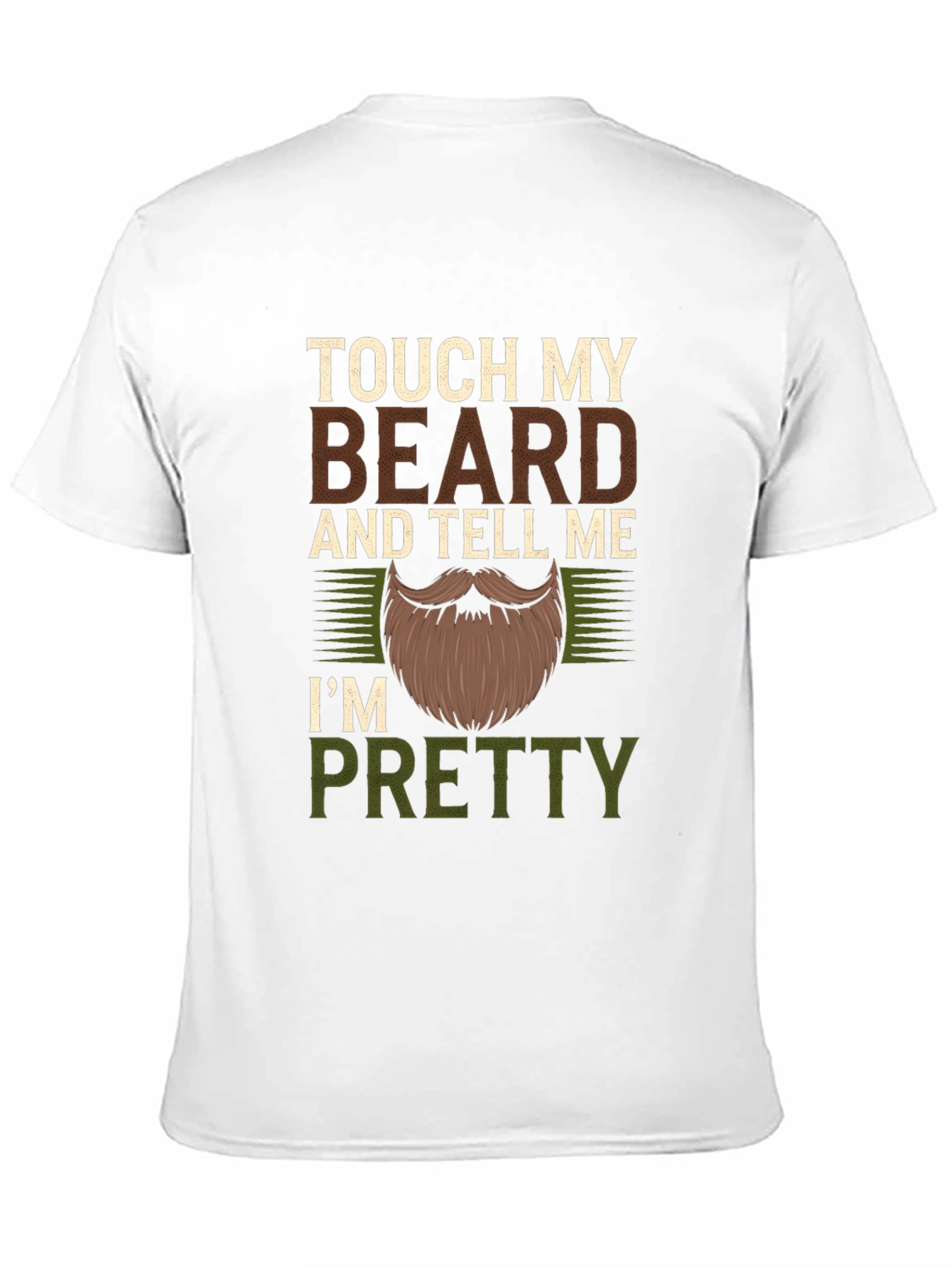 Black Touch My Beard Funny Men's Graphic T-Shirt view 11