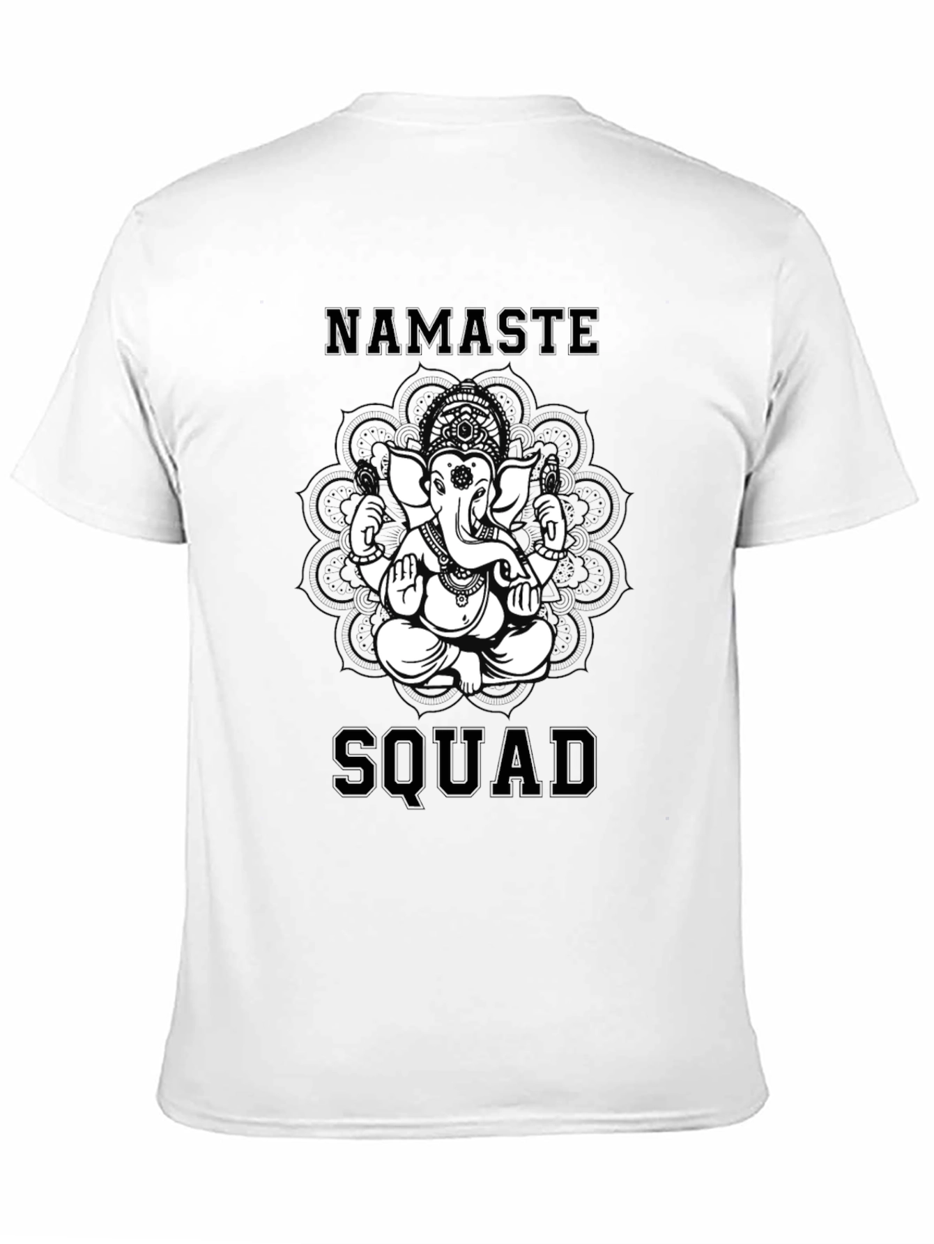 Black Namaste Squad Graphic Tee - Black Cotton T-Shirt view 11