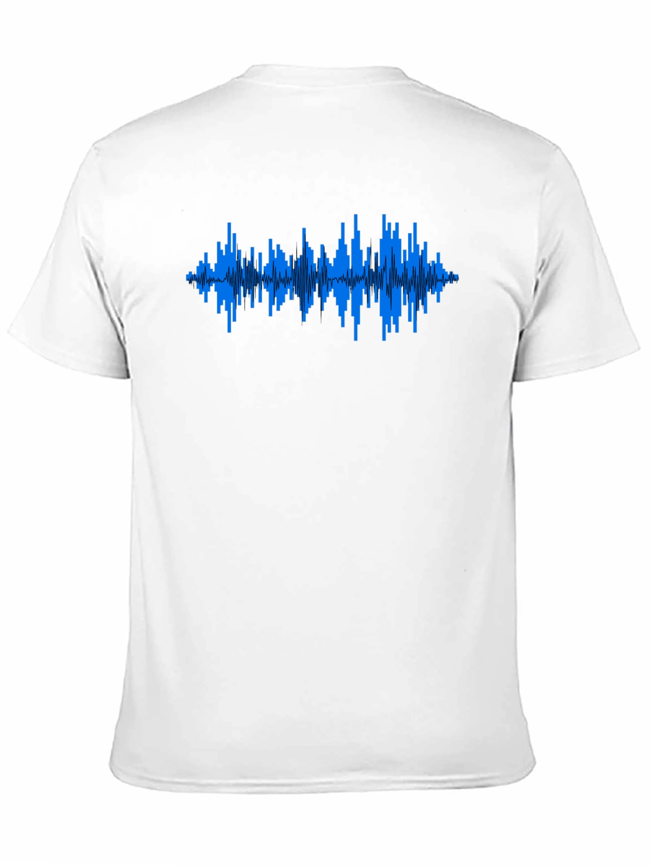 Black Soundwave Graphic T-Shirt - Black Crew Neck Tee view 11