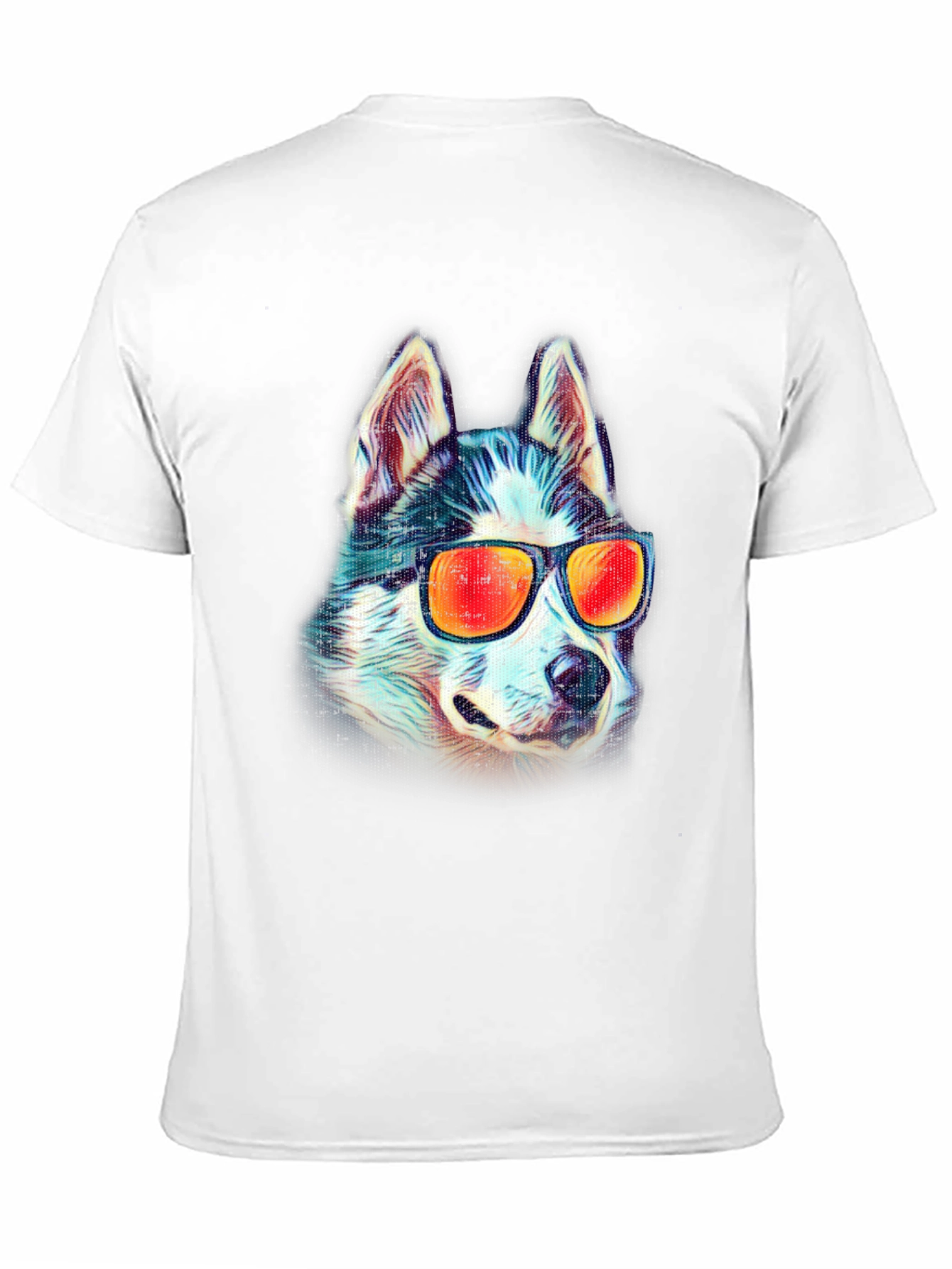 Black Cool Husky Graphic Tee - Black Cotton view 11