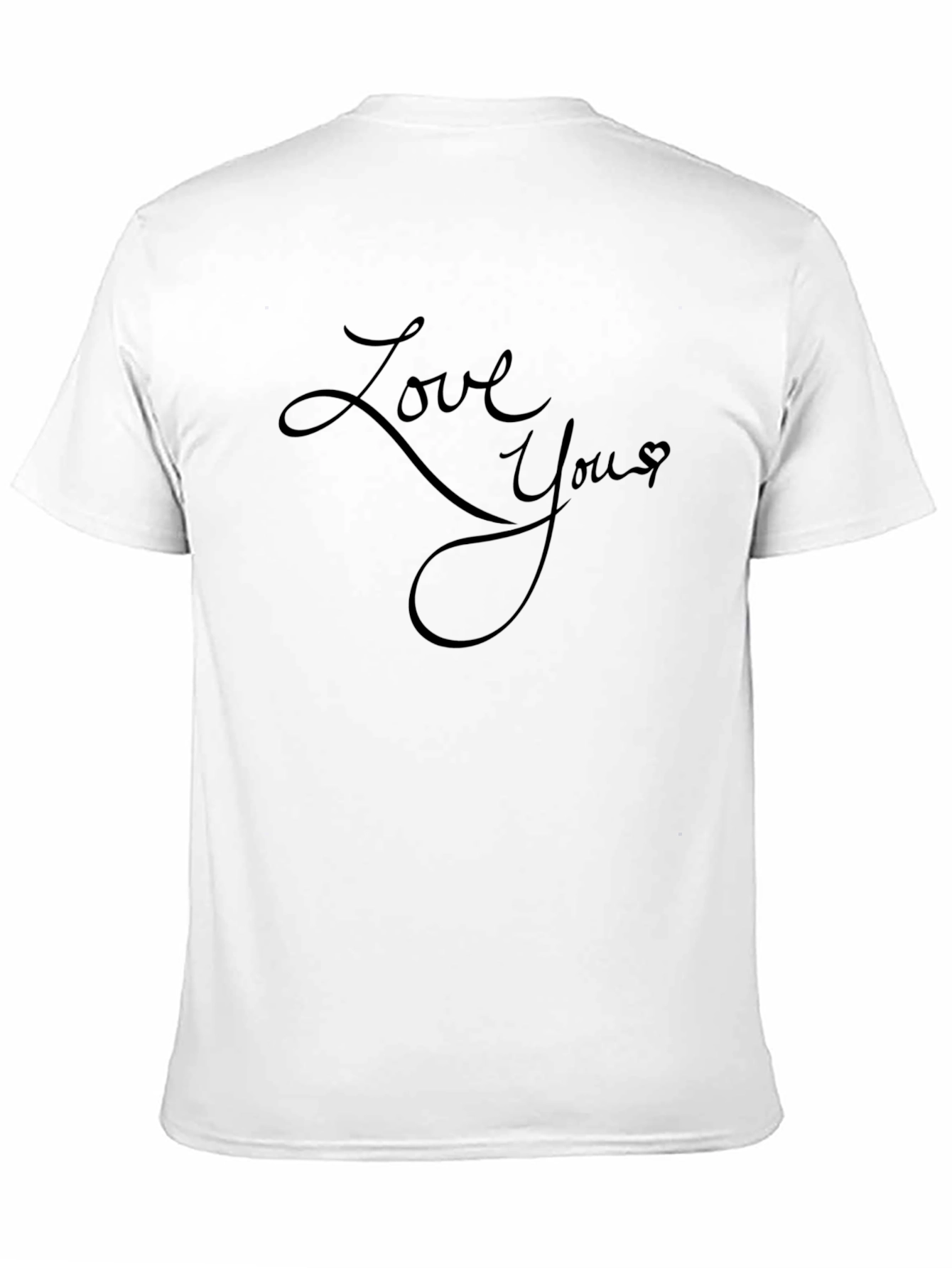 Black Love You Script Black Tee - Soft Style Casual Shirt view 11
