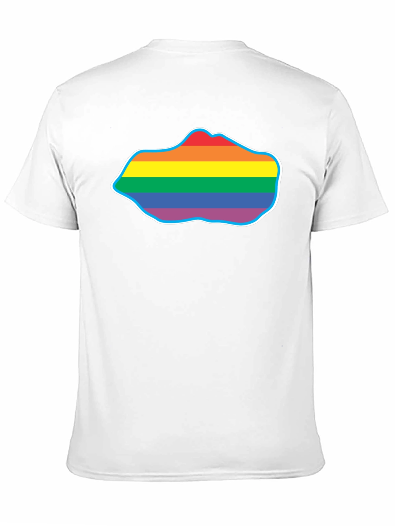 Black Pride Rainbow Cloud T-Shirt - Black Crew Neck view 11