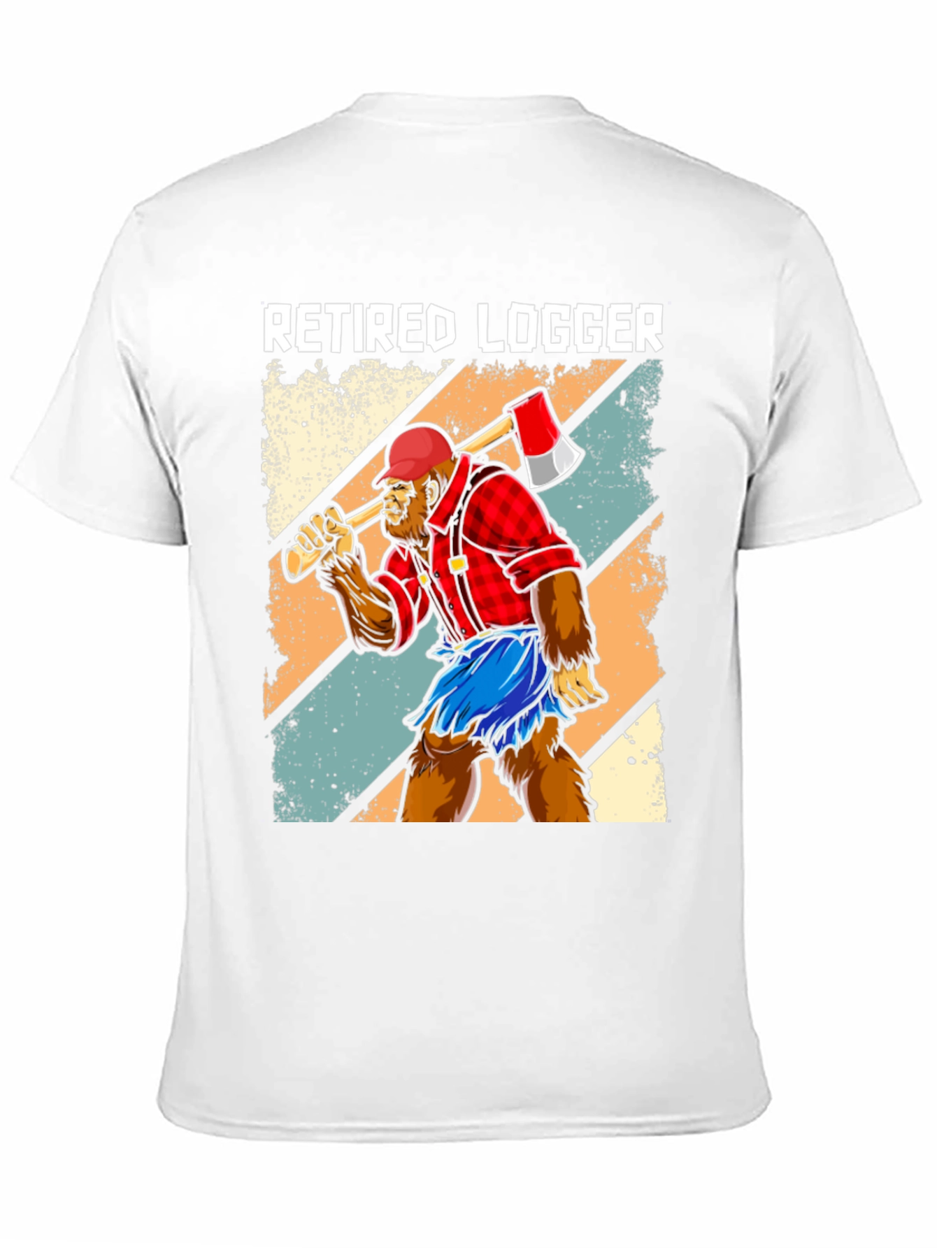 Black Retired Logger Bigfoot Graphic Tee view 11