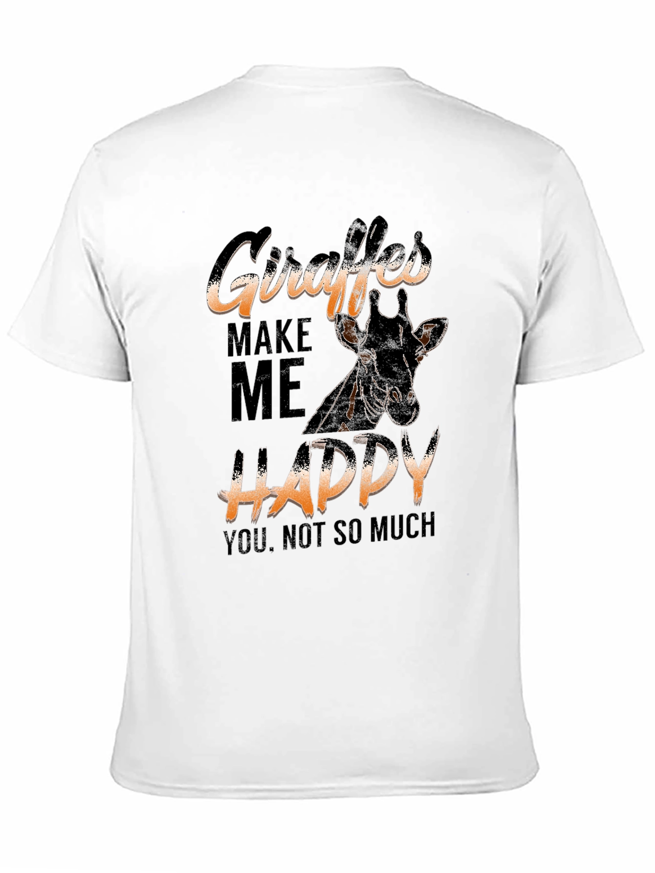 Black Giraffe Lover T-Shirt - "Giraffes Make Me Happy" view 11