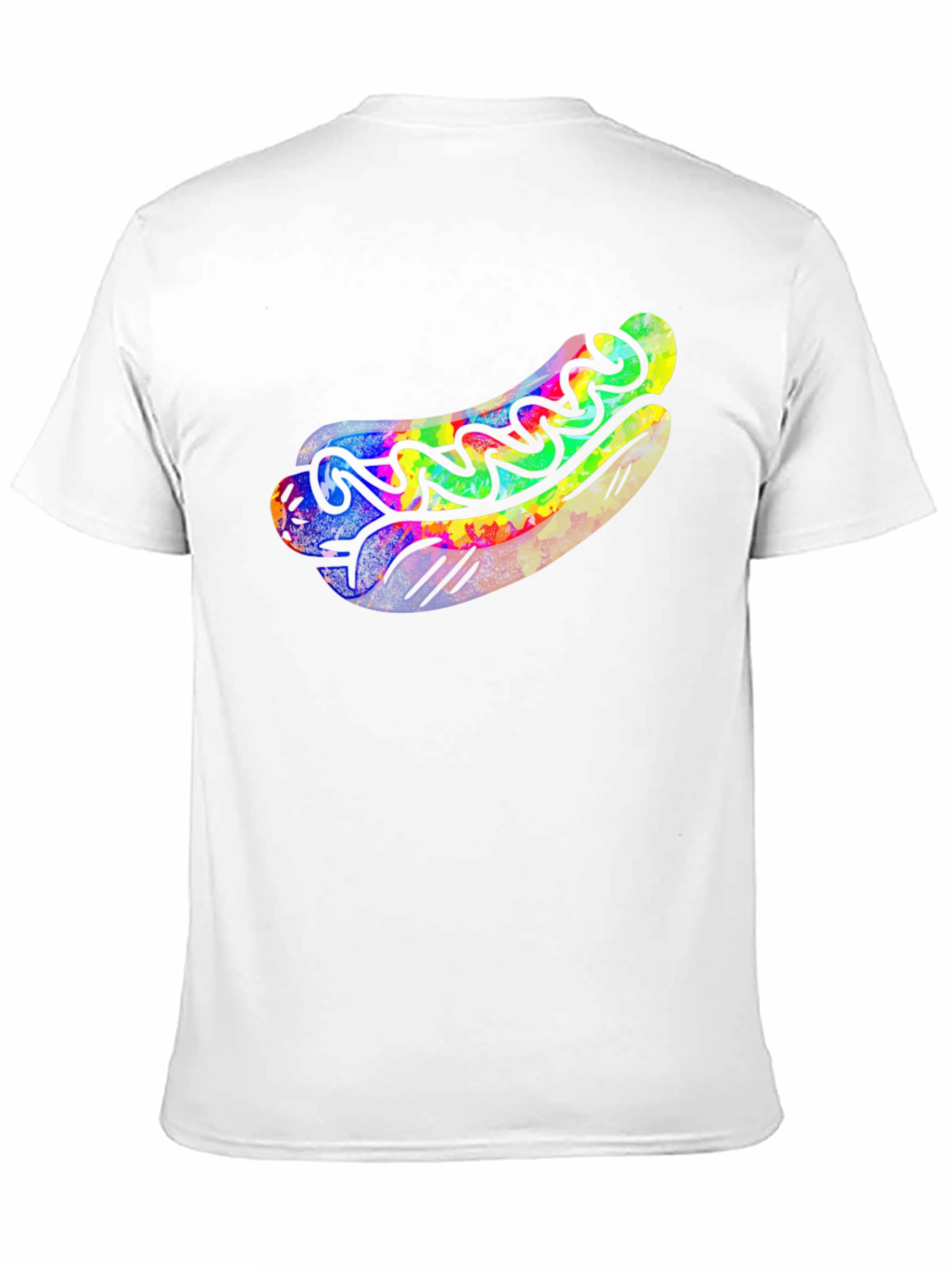 Black Funky Hot Dog Graphic Tee - Black Cotton T-Shirt view 11