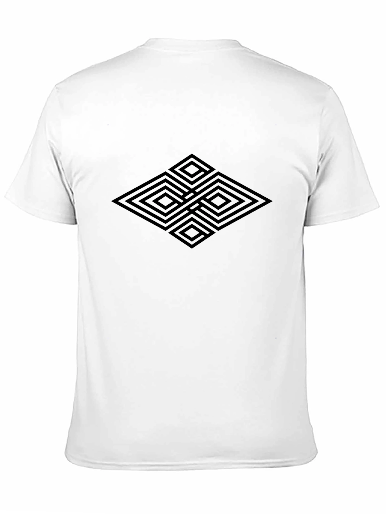 Geometric Diamond Black Graphic Tee - 11